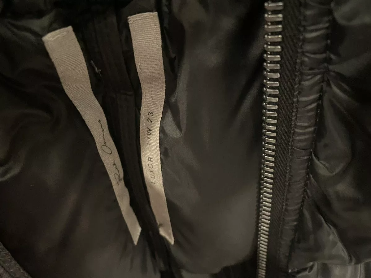 Rick Owens Light Jackets Rick Owens Luxor Flight Padded Down Jacket Black