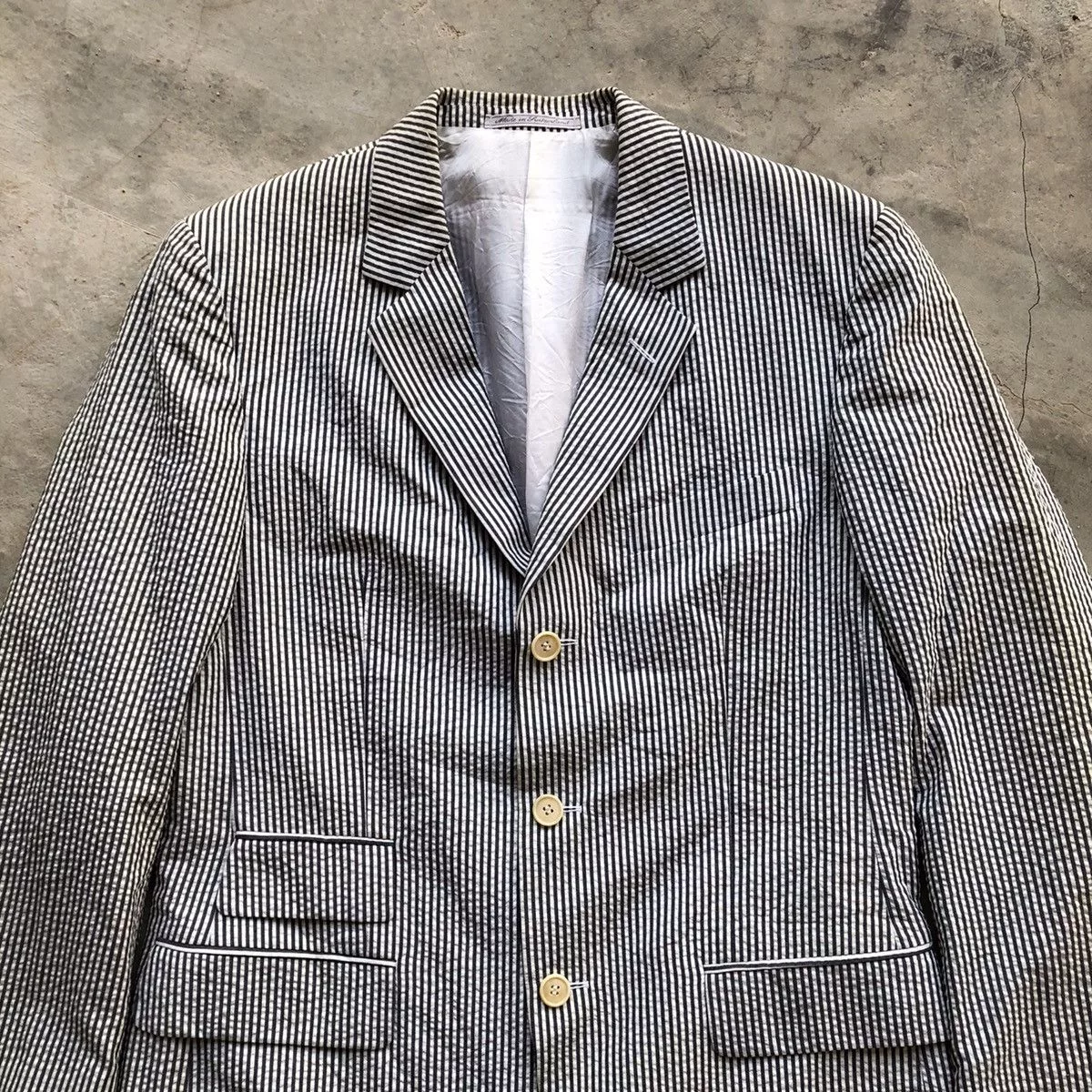 Gucci Blazers GUCCI Black White Stripe Blazer Coat