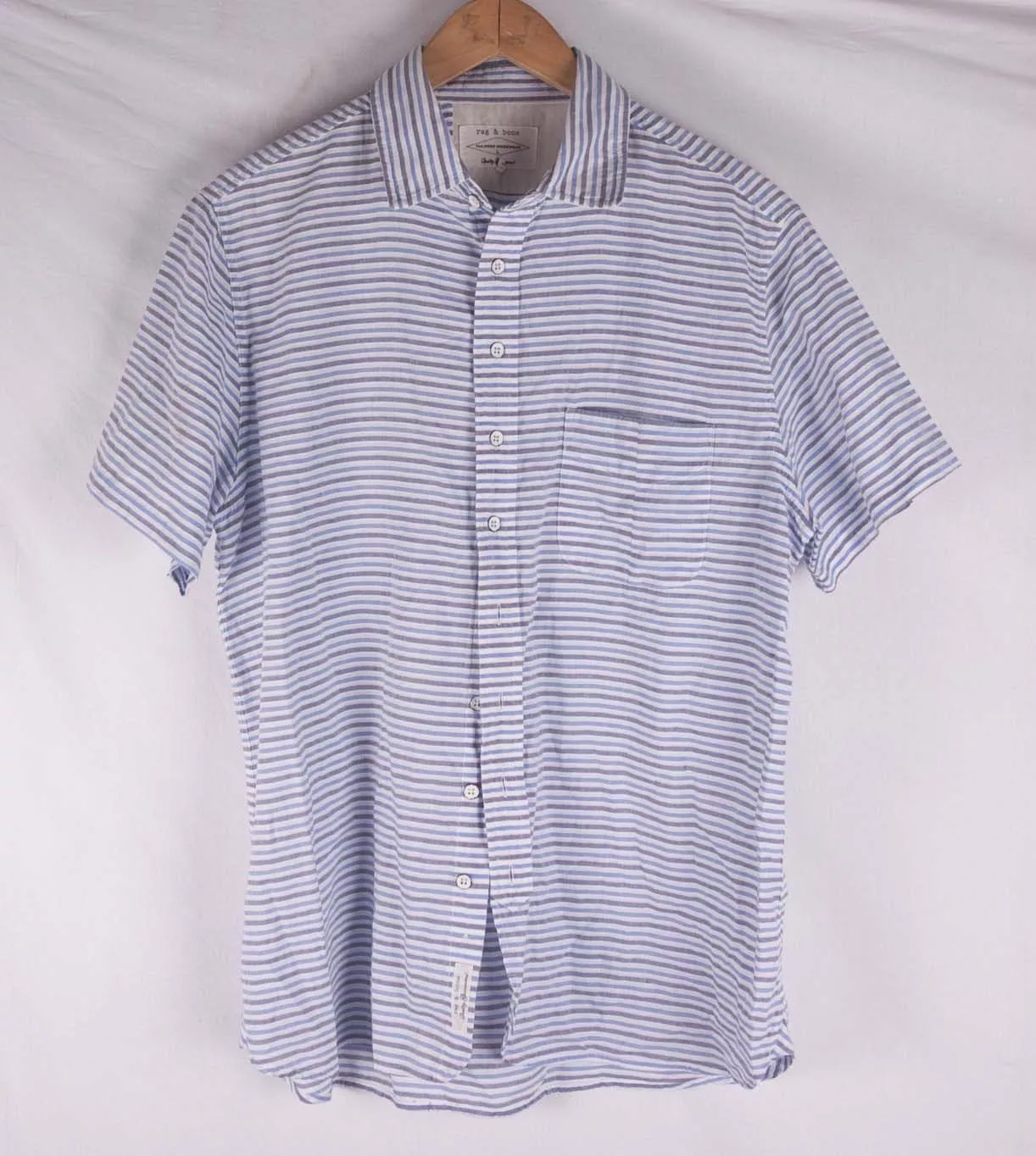 Rag & Bone Shirts Button Ups Rag & Bones Shirt Short Sleeve Stripe Size L Multi