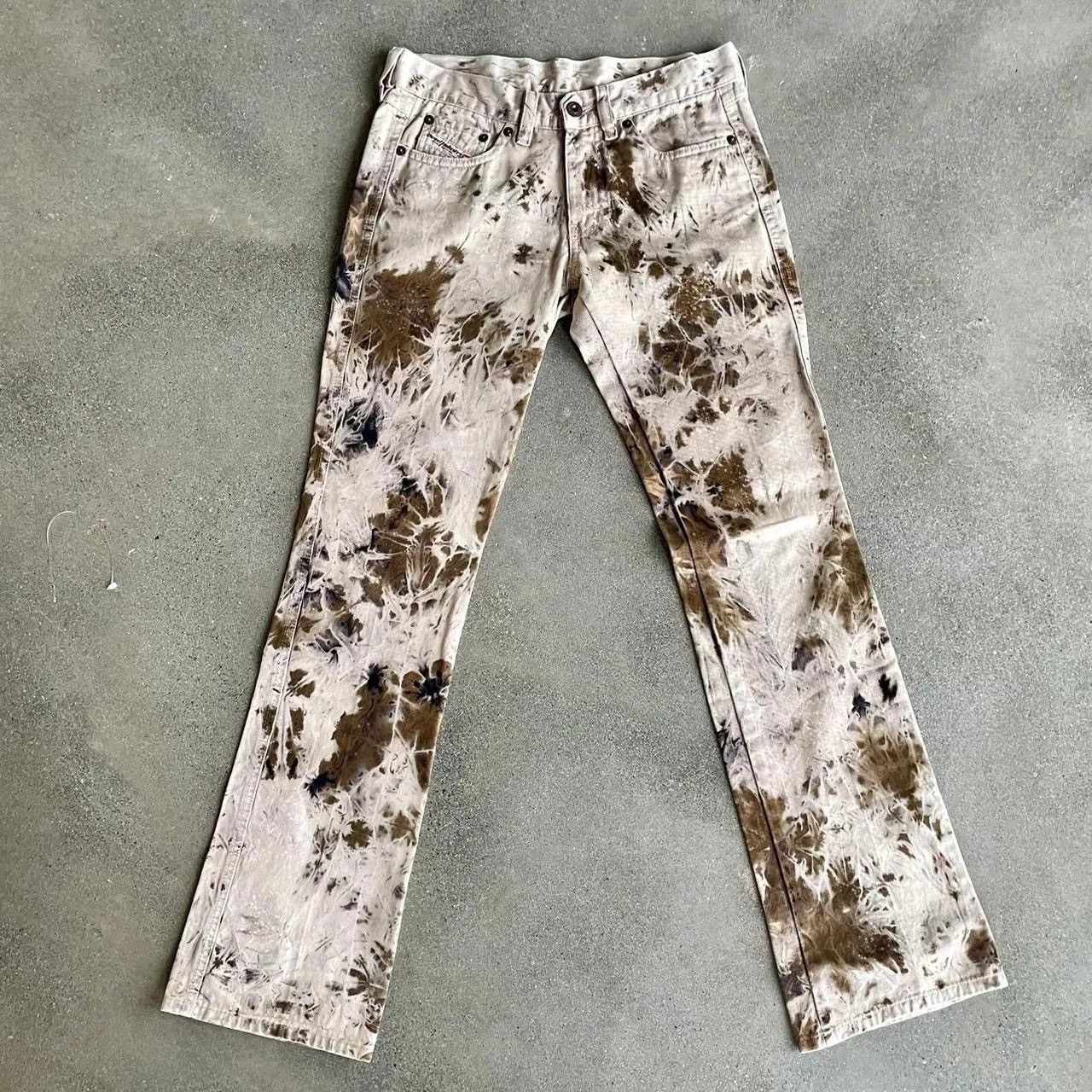 Diesel Jeans diesel acid wash denim jeans Brown