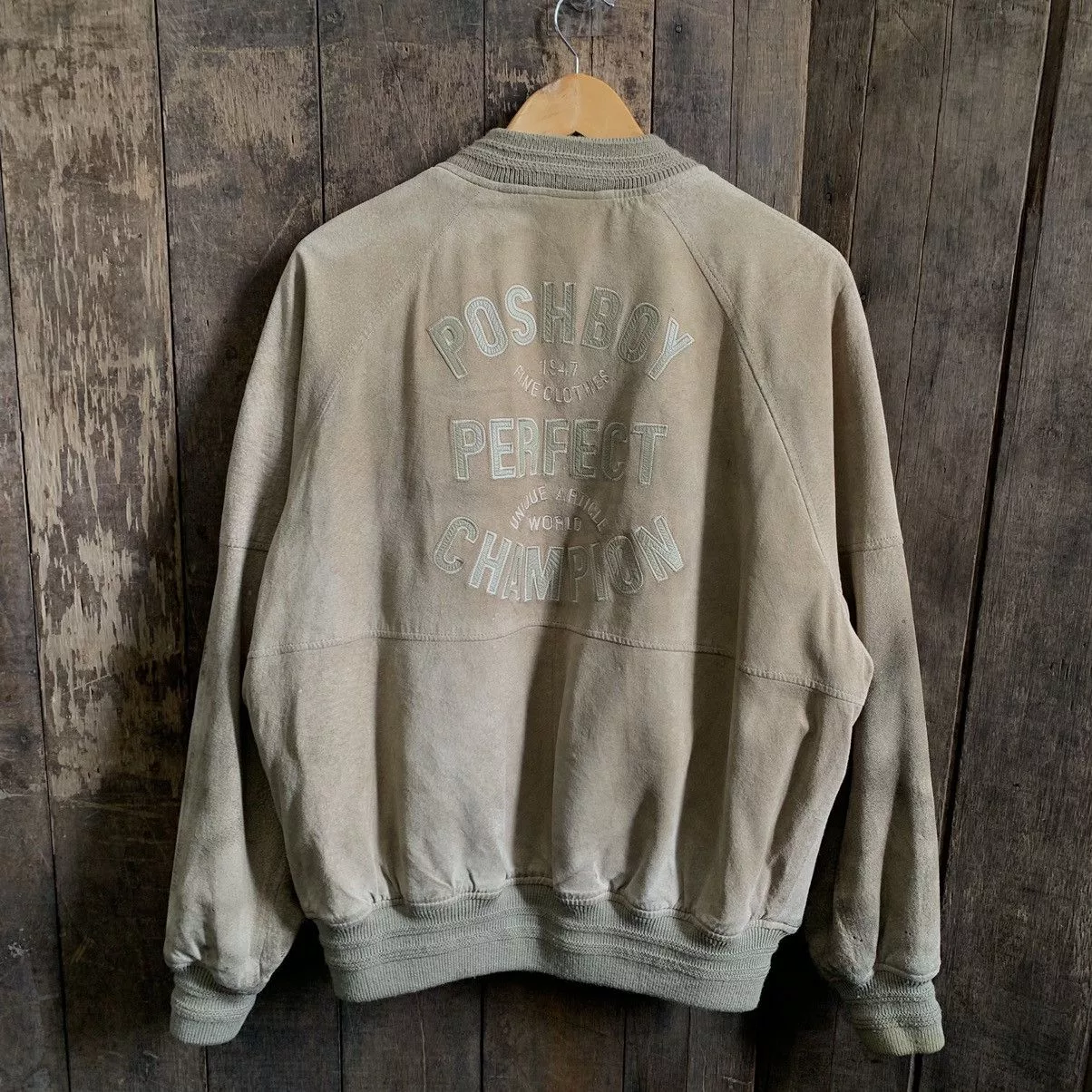 Other Leather Jackets Other Posh Boy Leather Varsity Jacket Multi Vintage