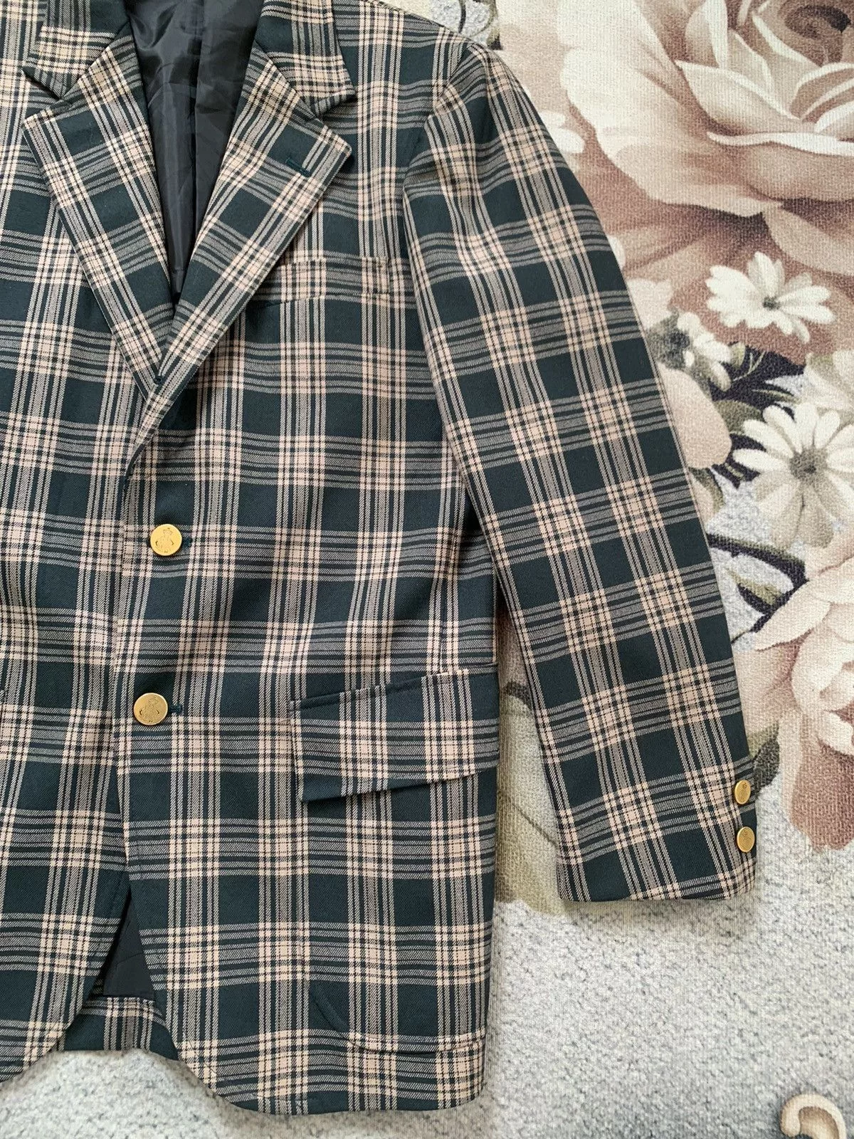 Van Light Jackets Van × Vans Nice Checkered Wool Van Jacket Green