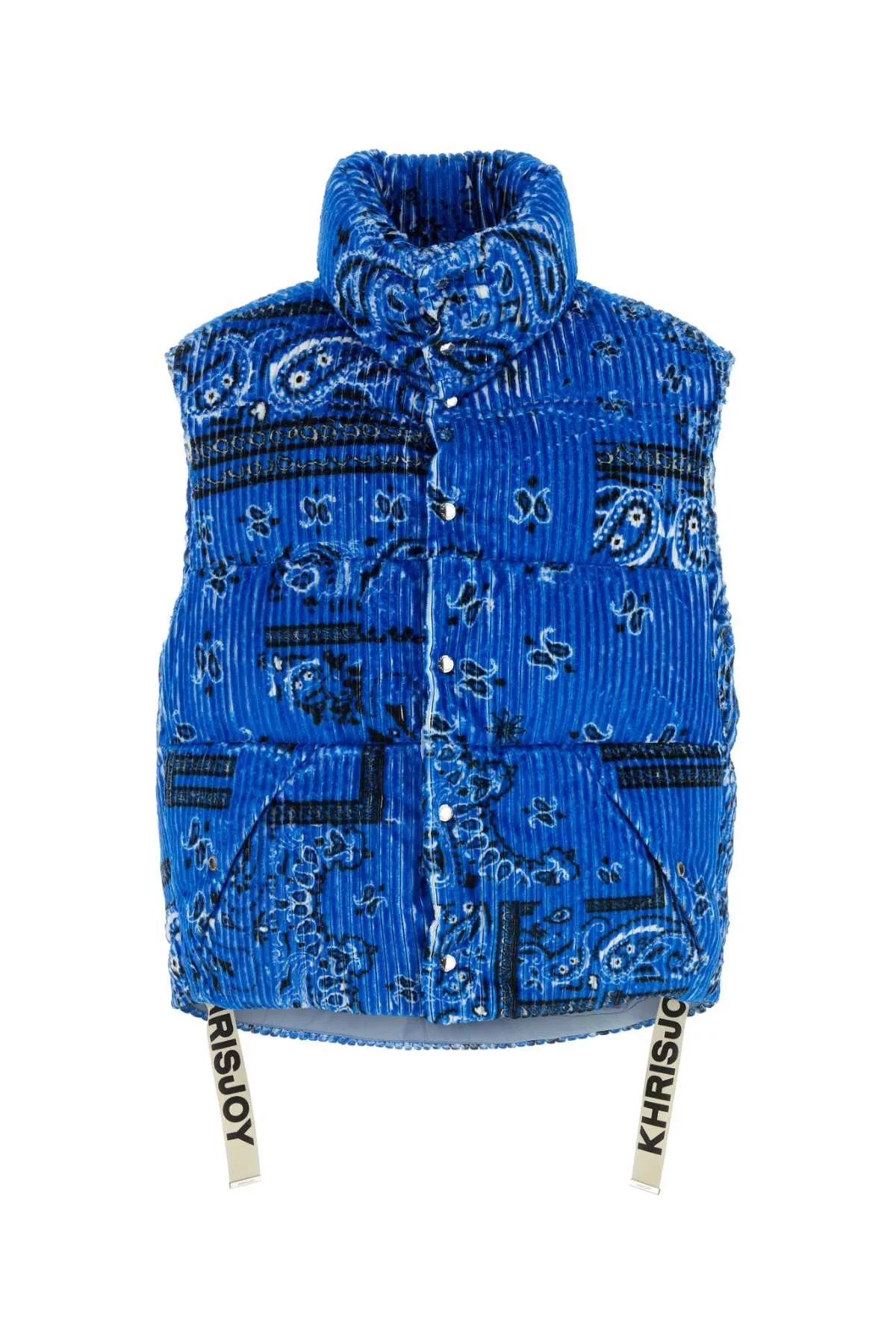 Khrisjoy Bombers Khrisjoy Printed Corduroy Oversize Sleeveless Down Jacket Multi