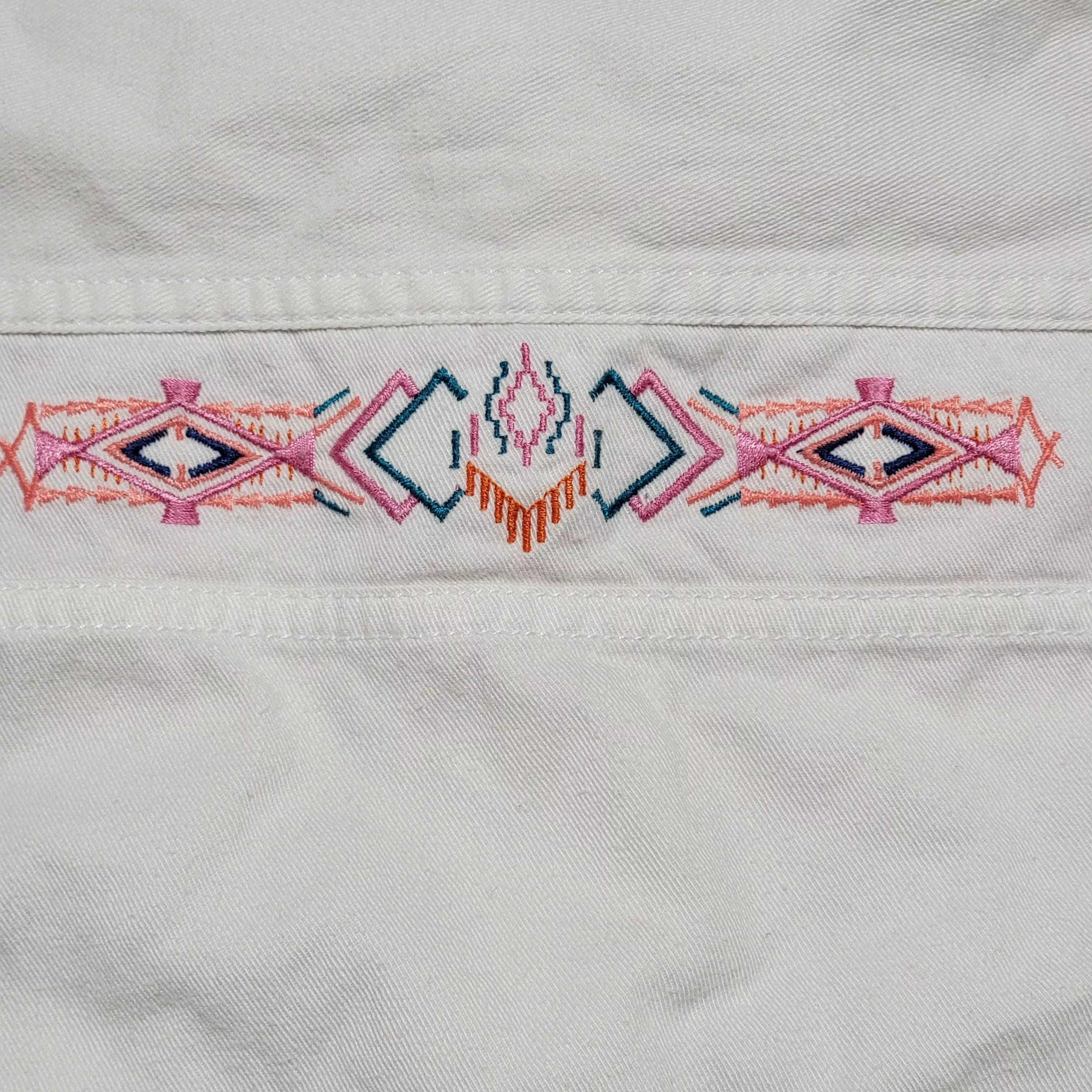 Other Button Ups Other Nuovo LS Southwestern Shacket w/ Embroidery - Medium White