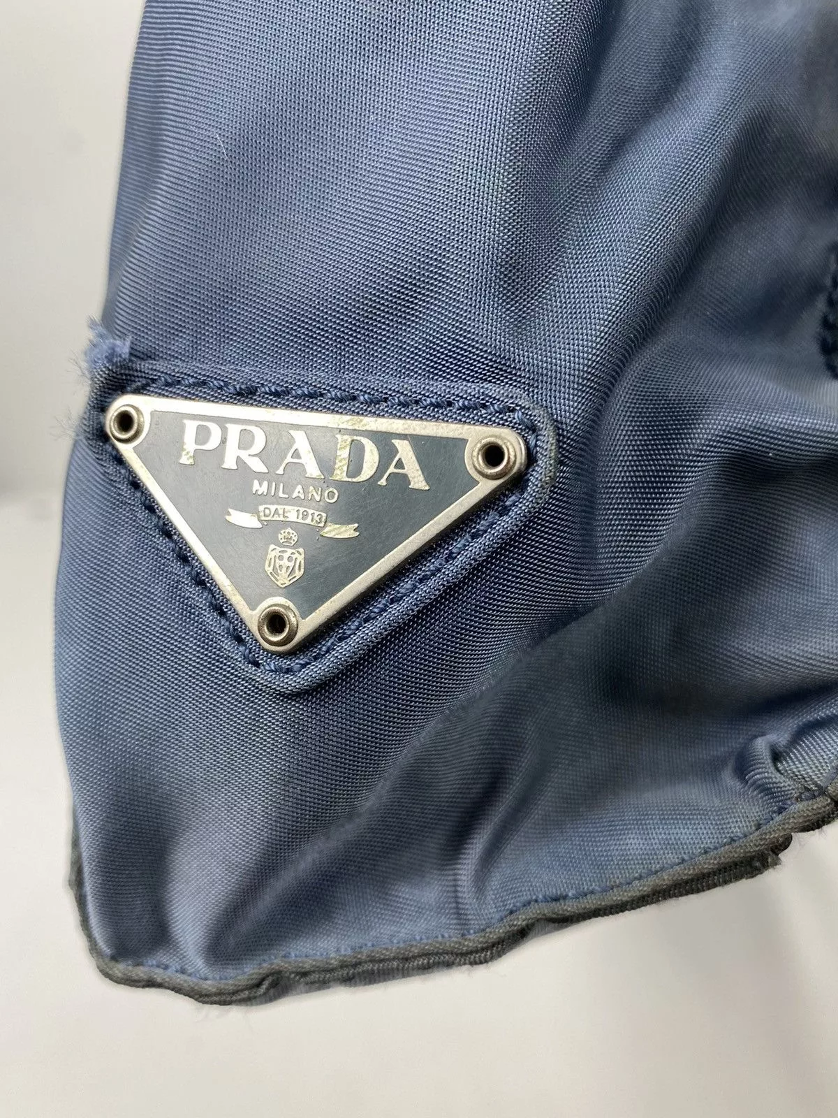 Prada Shoulder Bags Prada Tessuto Nylon Shoulder Bag Blue