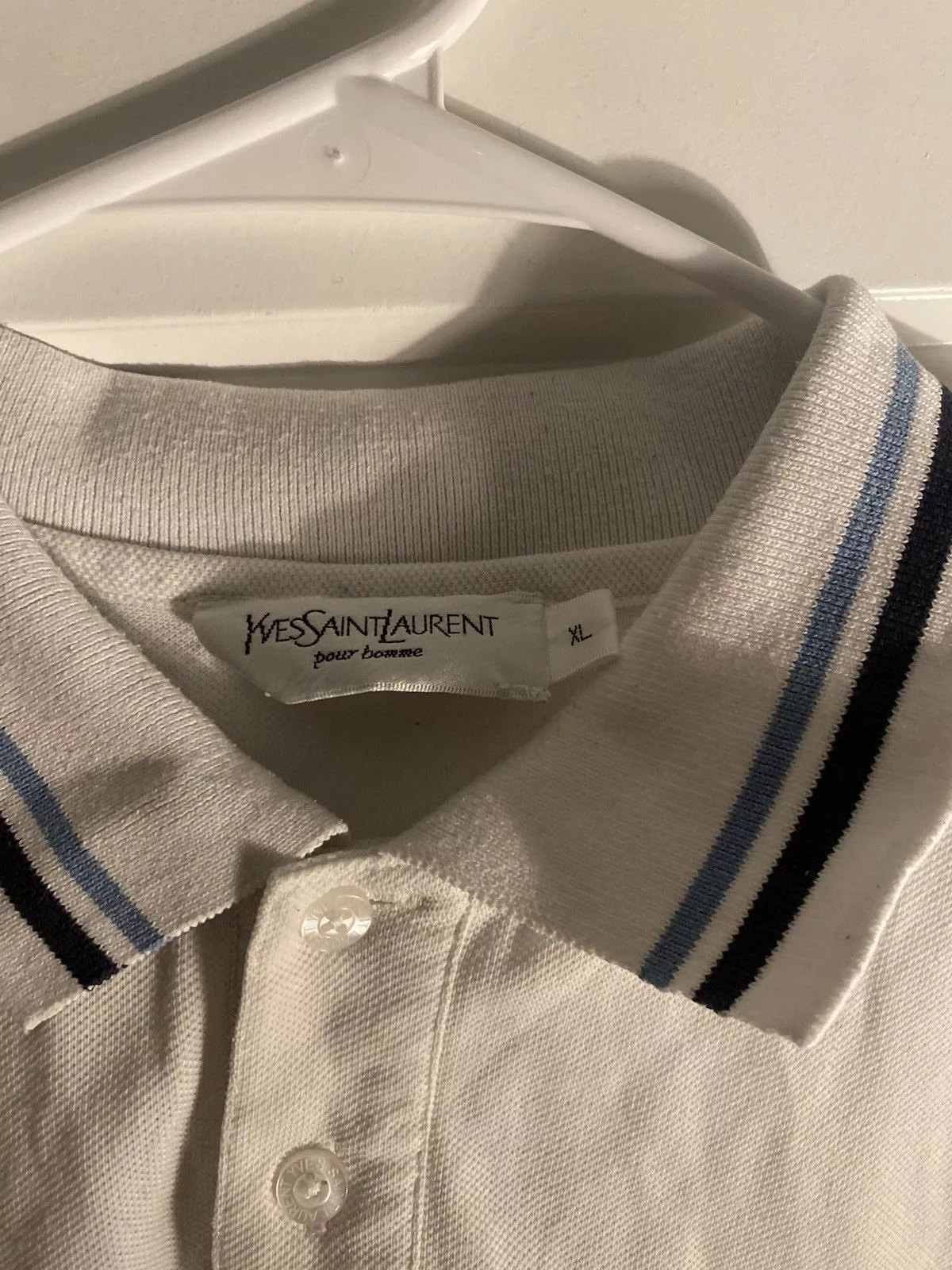 Designer Polos Designer × Saint Laurent Paris × Yves Saint Laurent Vintage Yves Saint Laurent Polo White