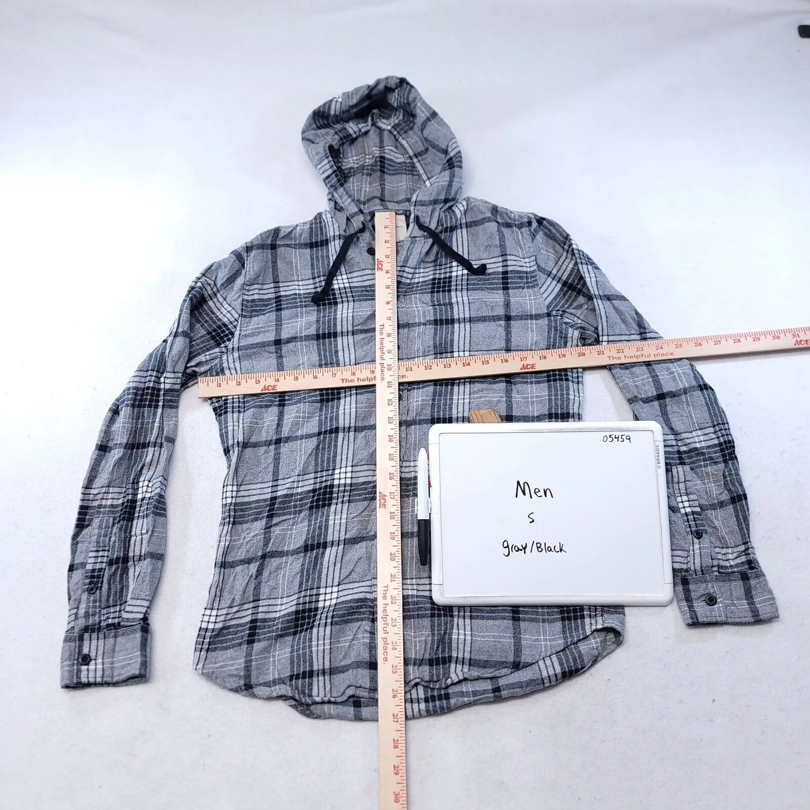 American Eagle Outfitters Light Jackets American Eagle Outfitters American Eagle Casual Button Up Hoodie Men Size S Gray Plaid
