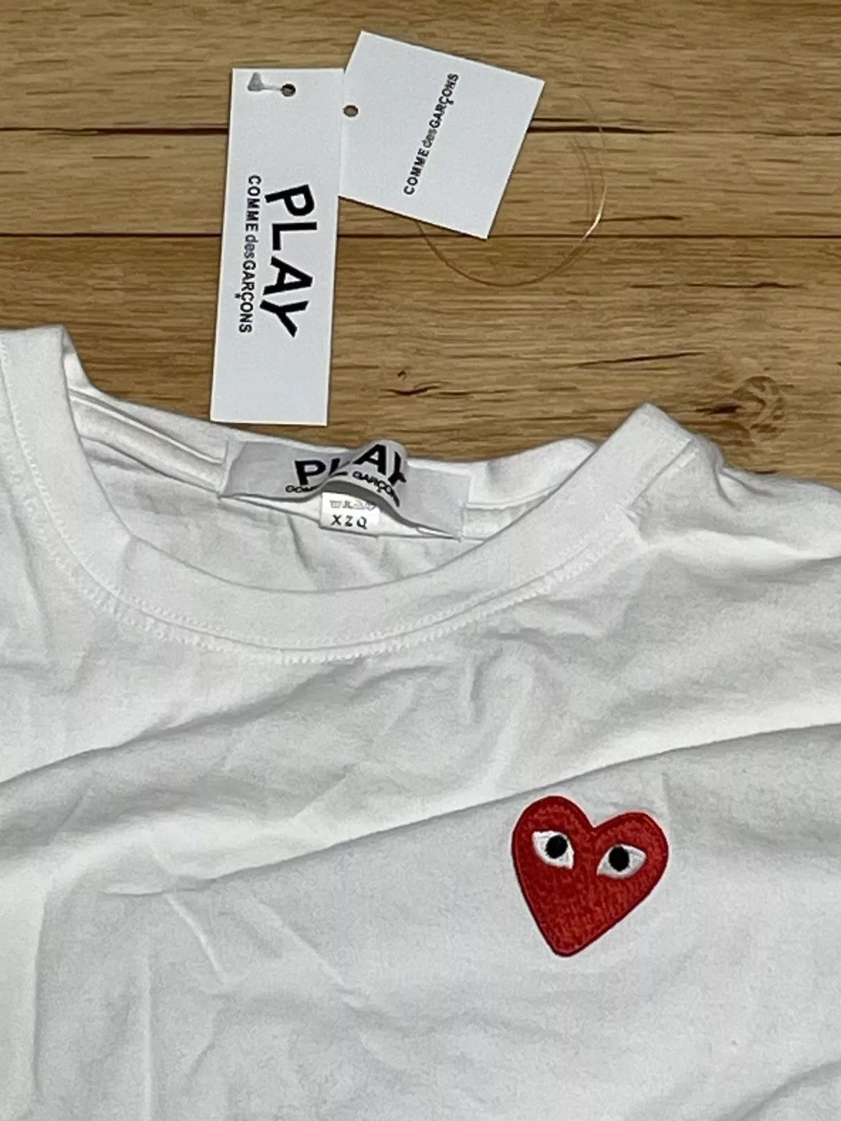 Comme des Garcons Short Sleeve T Shirts Comme des Garcons Basic CDG white tee