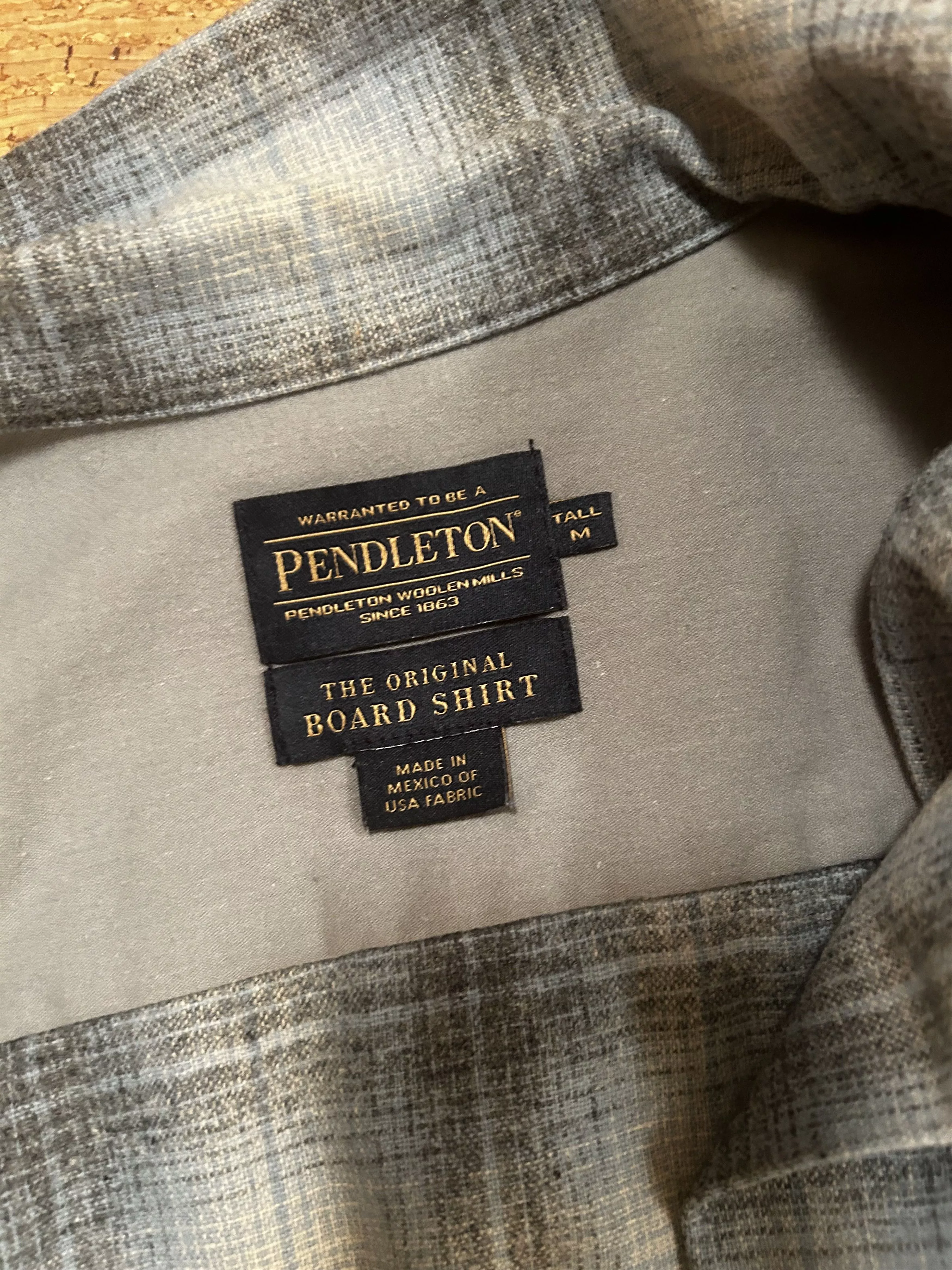 Pendleton Shirts Button Ups Grey and Blue Board Shirt Pendleton