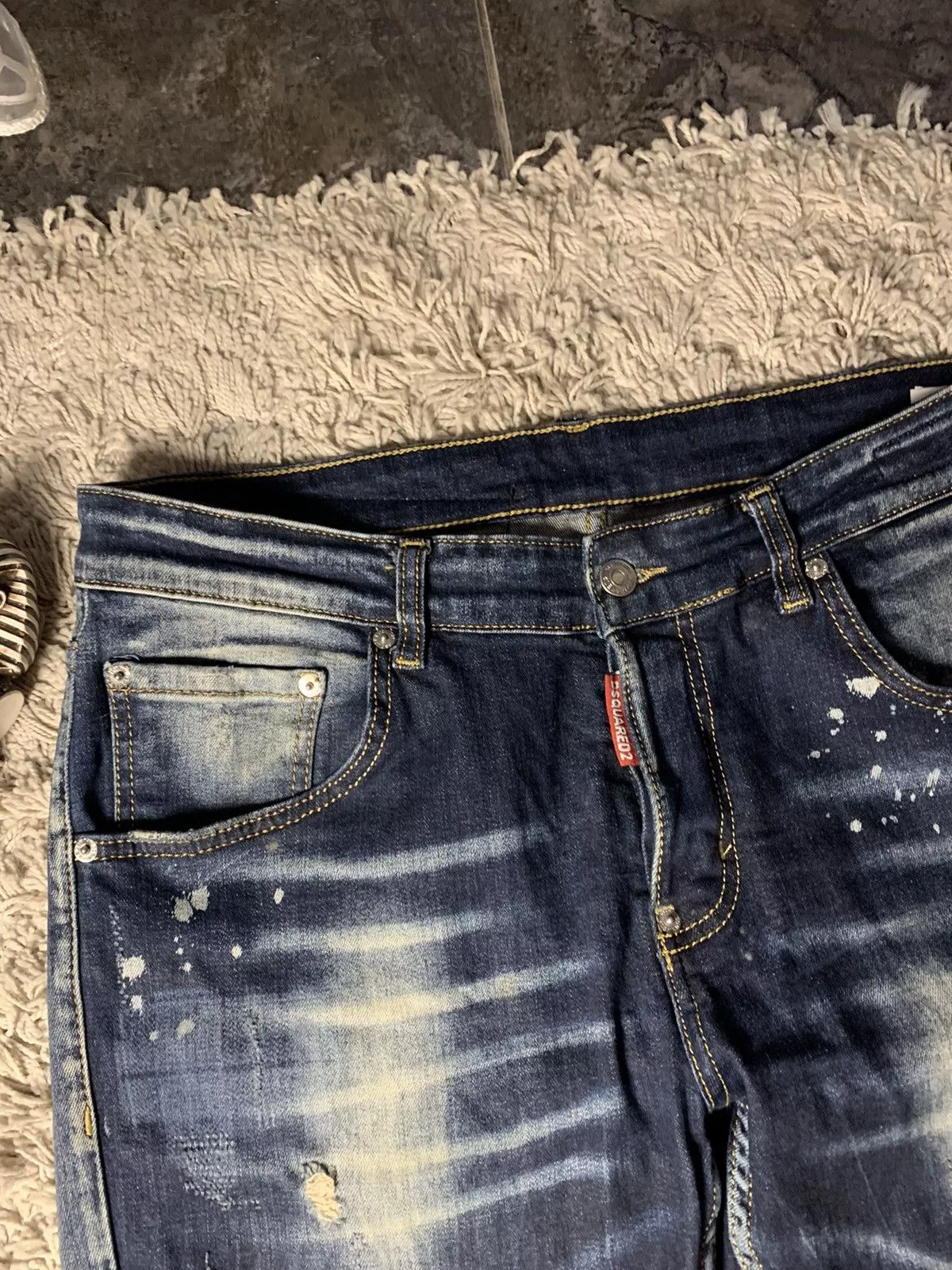 Dsquared2 Denim Dsquared2 × Vintage Dsquared2 distressed denim pants Blue Streetwear