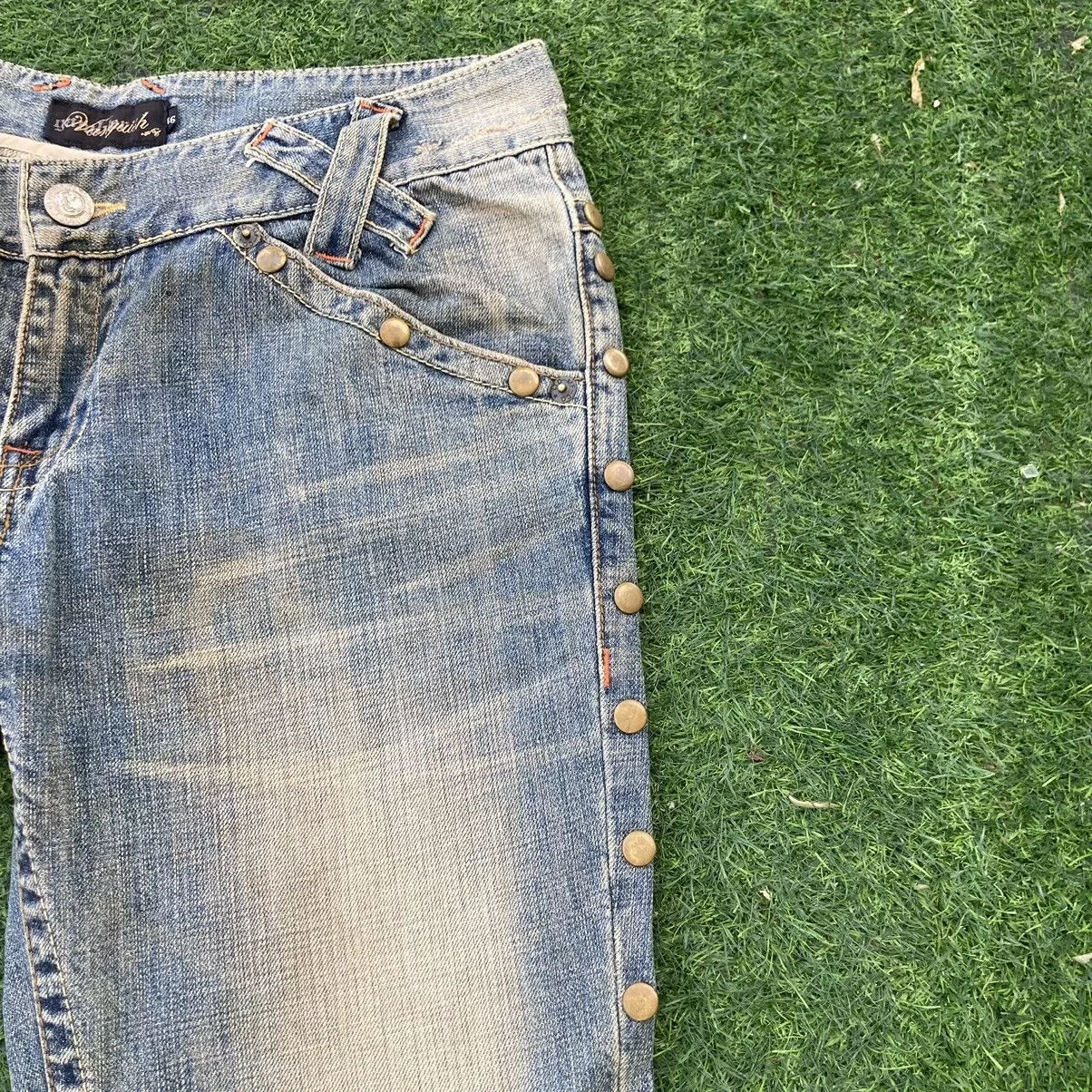 Vanquish Denim VANQUISH BOOTCUT RIPED STYLE JEANS Blue