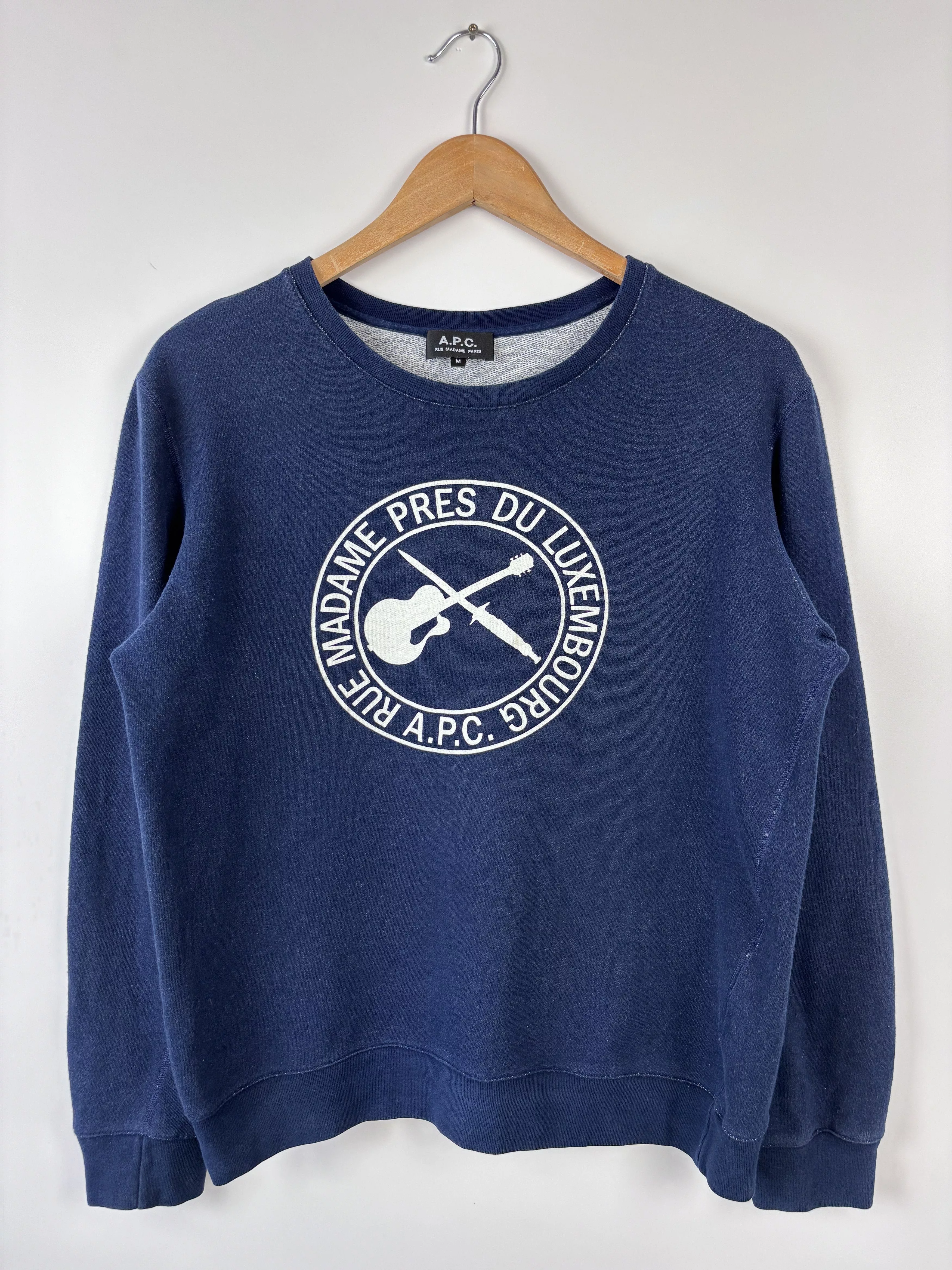 A.P.C. Sweatshirts Womens A.P.C. Longsleeve Sweatshirt Pullover Blue Size M