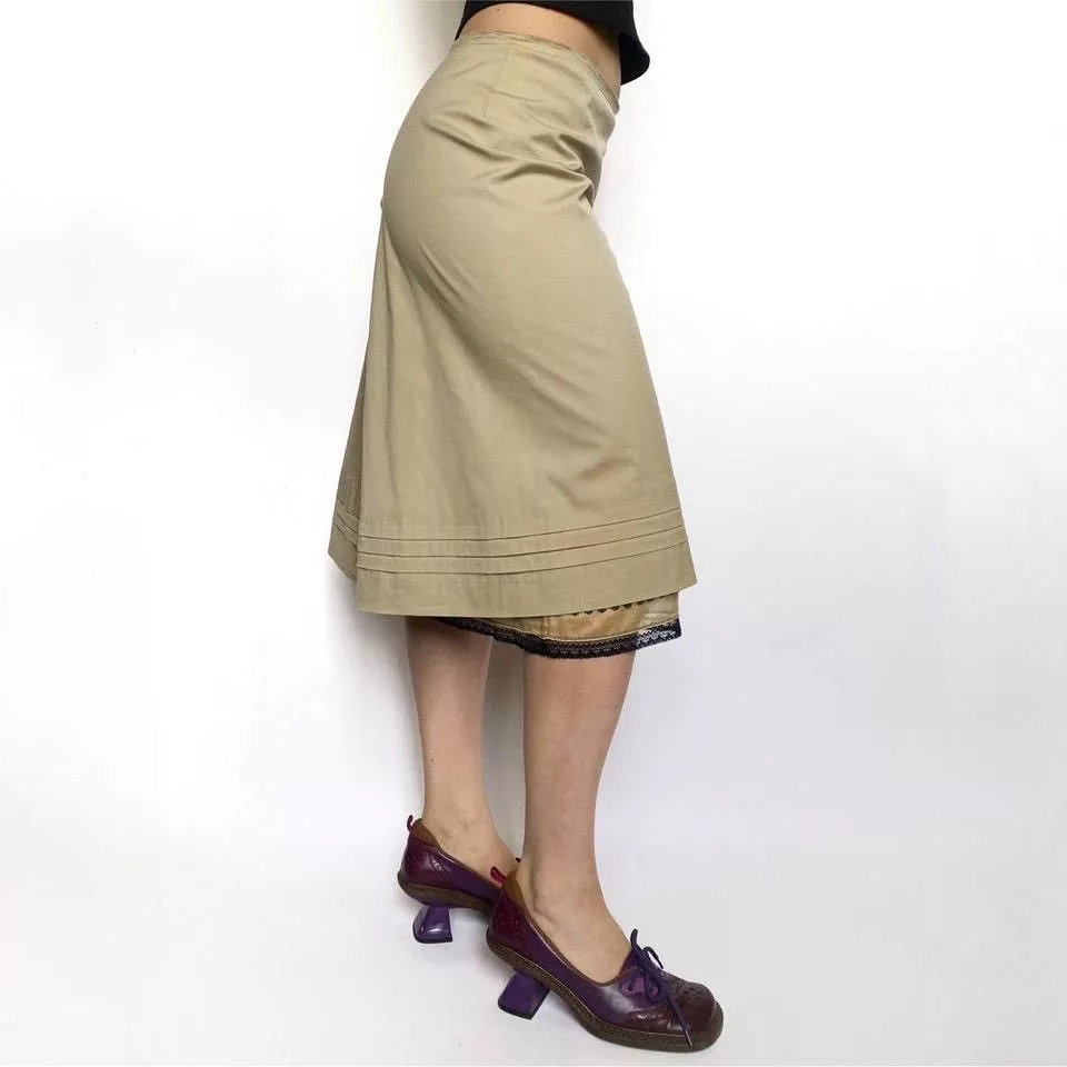 Prada Midi Skirts Prada × Vintage prada midi skirt from 2007 line Beige