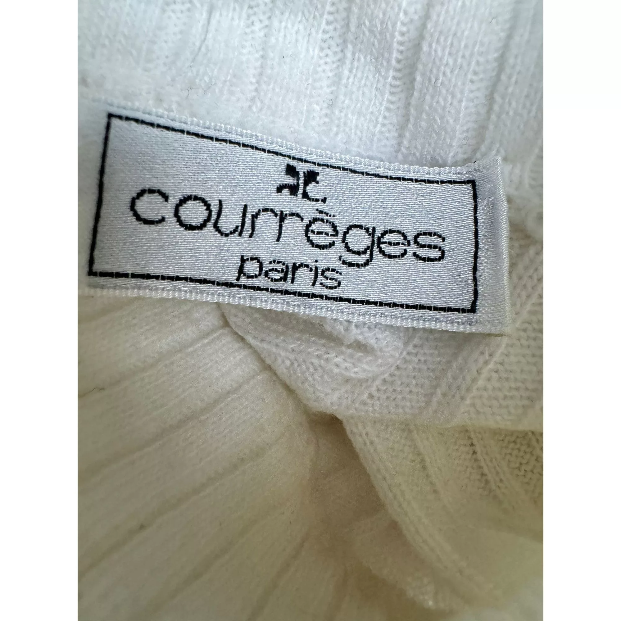 Courreges Sweaters Courreges Vintage White Knitted Sweater
