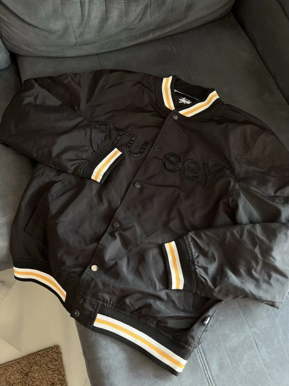 Stussy Bombers Stussy big logo bomber Black