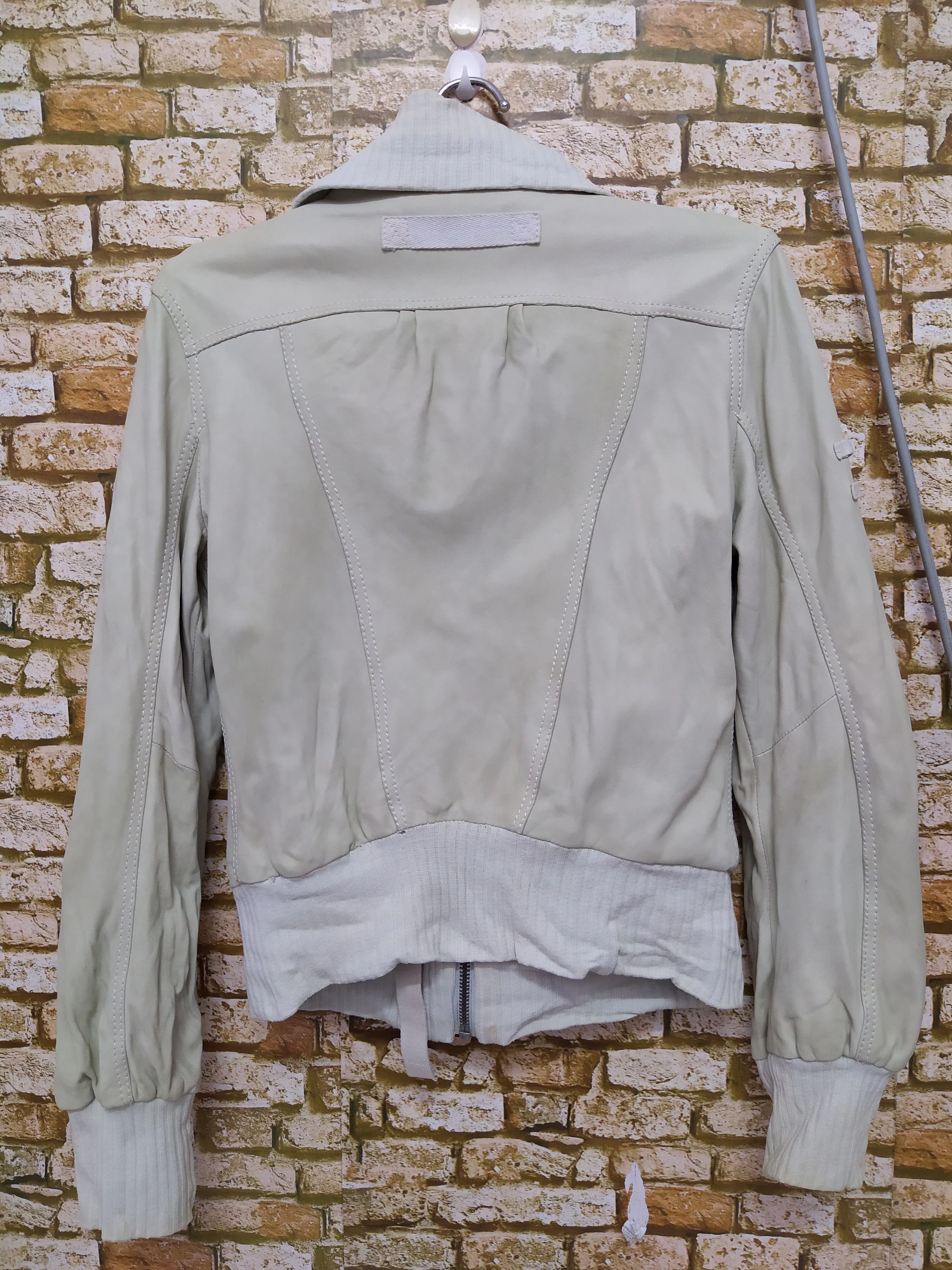 Diesel Jackets DIESEL LEATHER RIDERS JACKET (B369) White