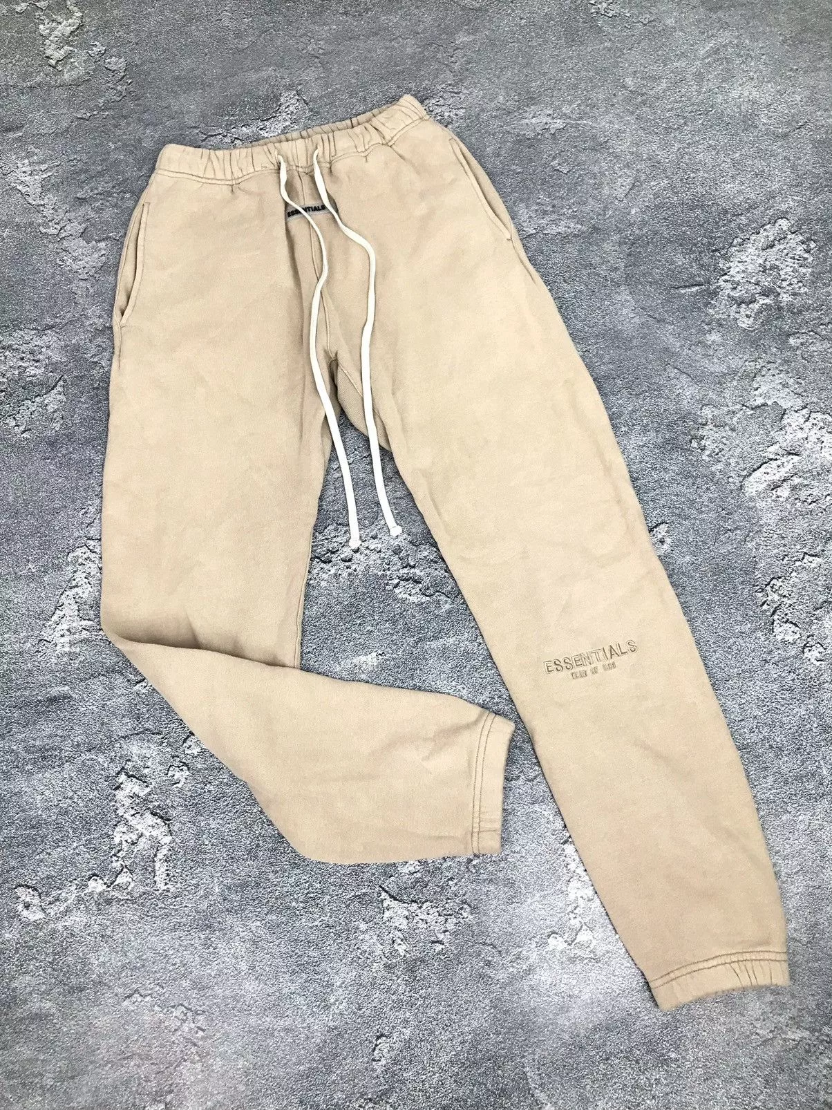 Essentials Sweatpants Joggers Essentials × Fear of God Essential Fear Of God Beige Streetwear Sweatpants,Pants