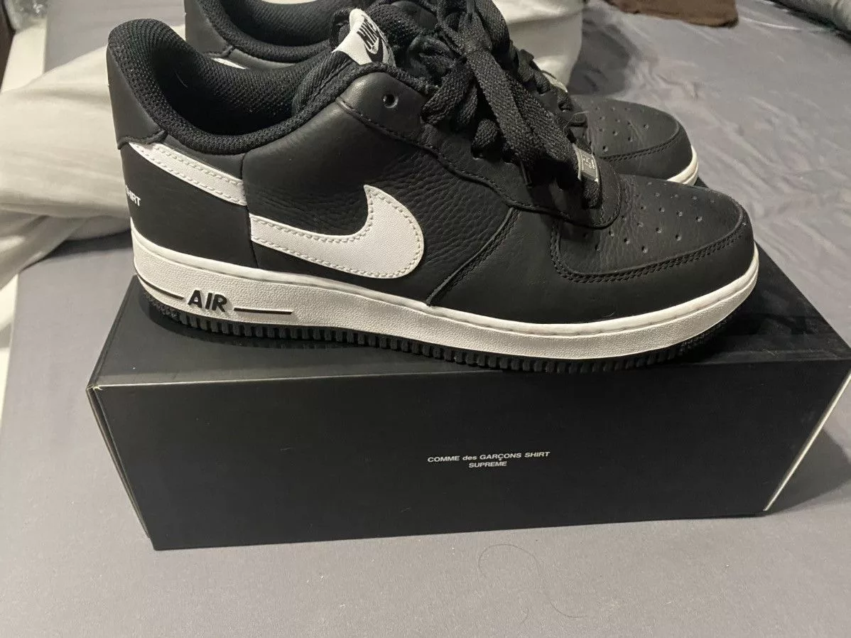 Comme des Garcons Low Top Sneakers Comme des Garcons × Nike × Supreme Split Air Force 1 Low Black 2018 cdg x supreme