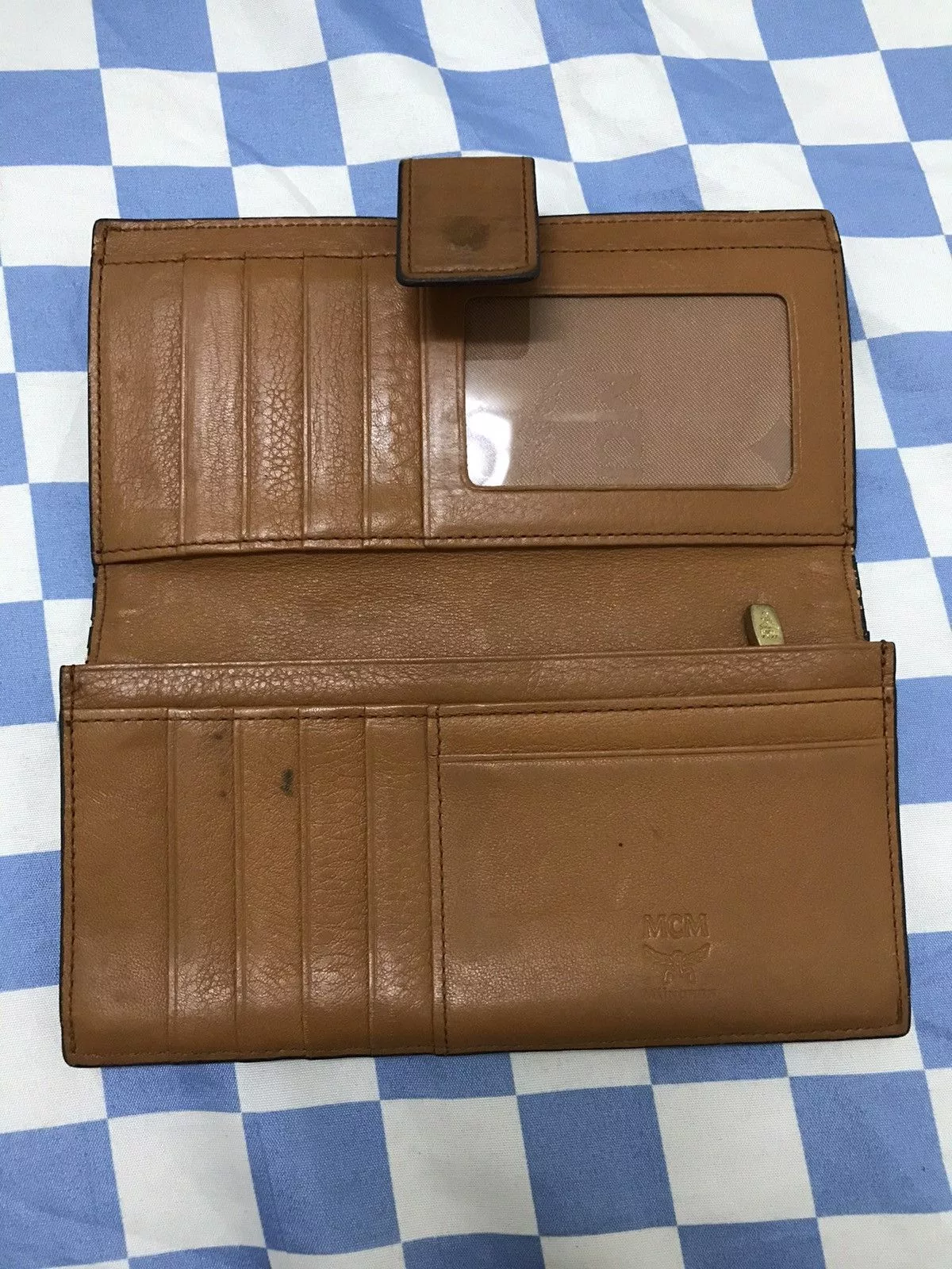 MCM Wallets MCM Leather Monogram Long Wallet Brown