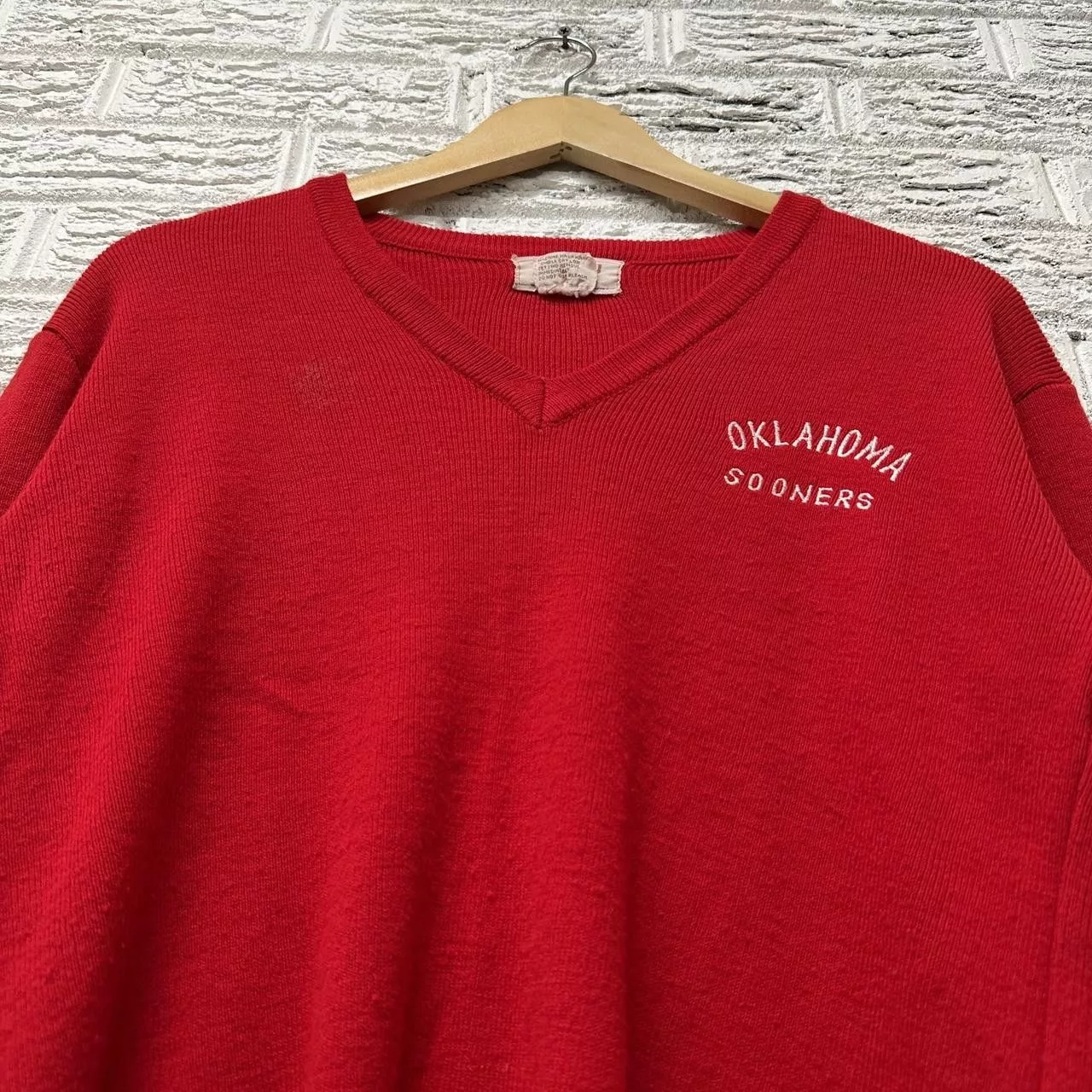 Vintage Blouses Vintage 70s Oklahoma Sooners Sweater Medium Women’s Red