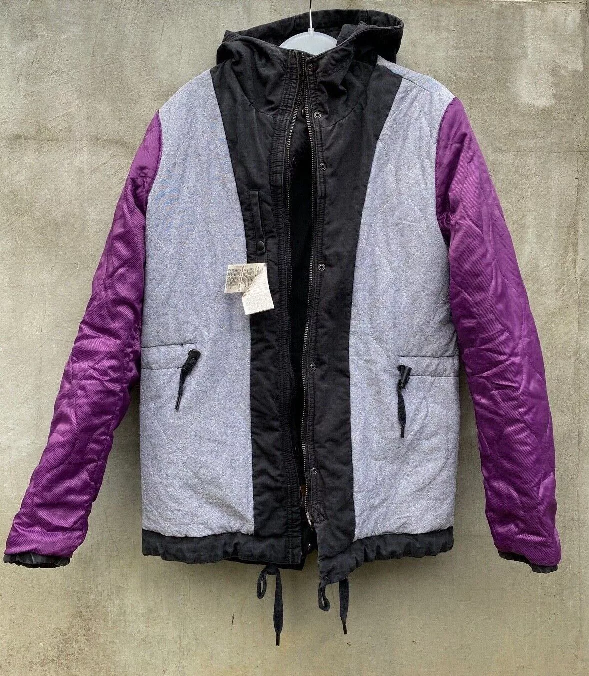 Diesel Parkas DIESEL BLACK COTTON PARKA WITH HOOD SIZE L Blue