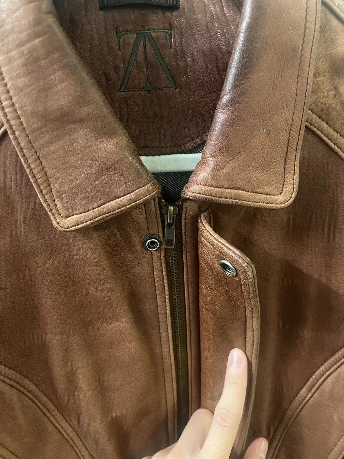 Vintage Leather Jackets Vintage Cropped leather jacket Brown