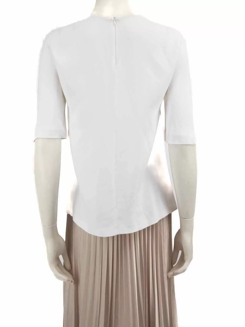 Stella McCartney Short Sleeve T Shirts Stella McCartney White Lace Panel Top