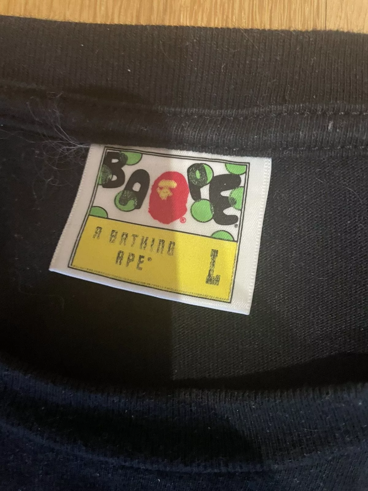 Bape Shirts Button Ups Bape Side Big Ape Head Tee Black