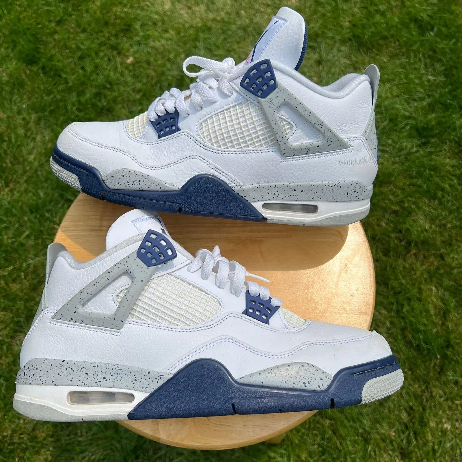 Jordan Brand Low Top Sneakers Jordan Brand × Nike Nike Air Jordan 4 Retro Midnight Navy Men's Shoes - Size 11 White