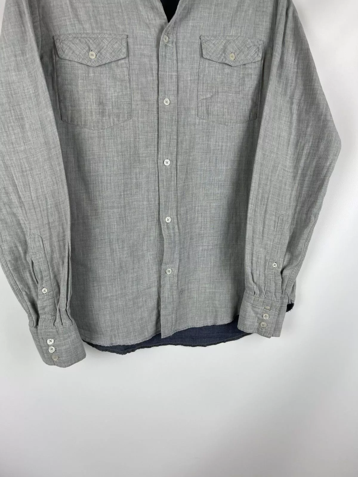 Acne Studios Shirts Button Ups Acne Studios Acne Pop Classics Soft Western AW10 long sleeve shirt Gray Streetwear