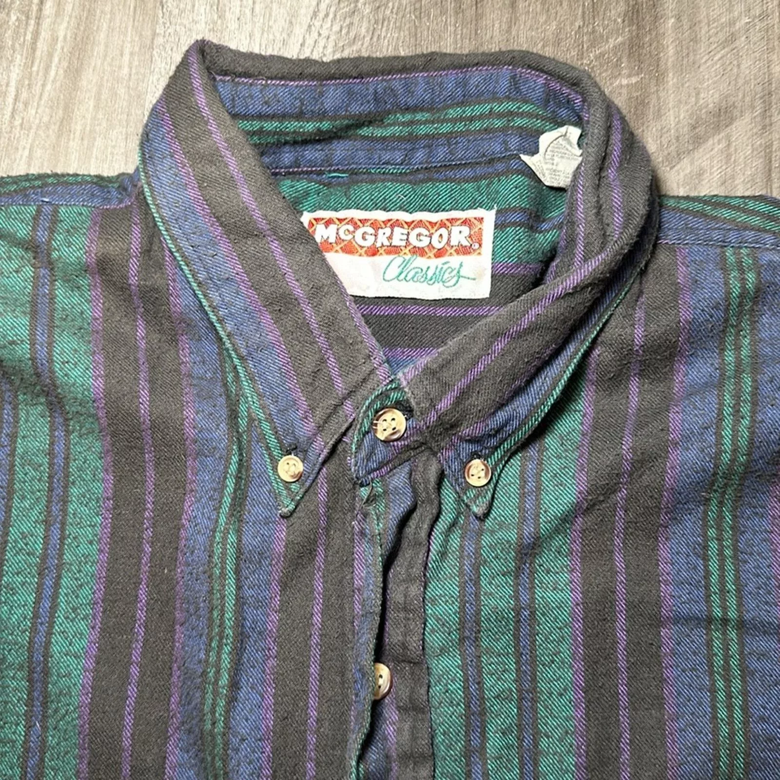 McGregor Shirts Button Ups McGregor Classics Flannel Long Sleeve Button Down - 2XLT Green