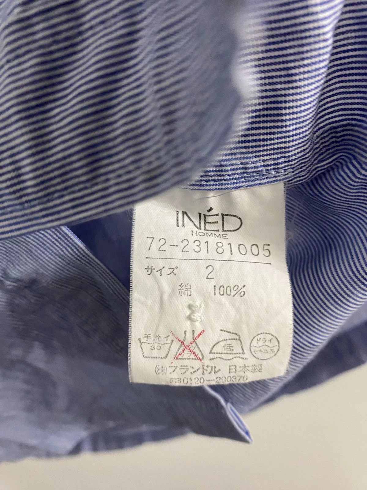 Issey Miyake Shirts Button Ups Issey Miyake × Vintage × Yohji Yamamoto 🔥FINAL DROP🔥 INED HOMME by YOHJI YAMAMOTO Shirt Blue