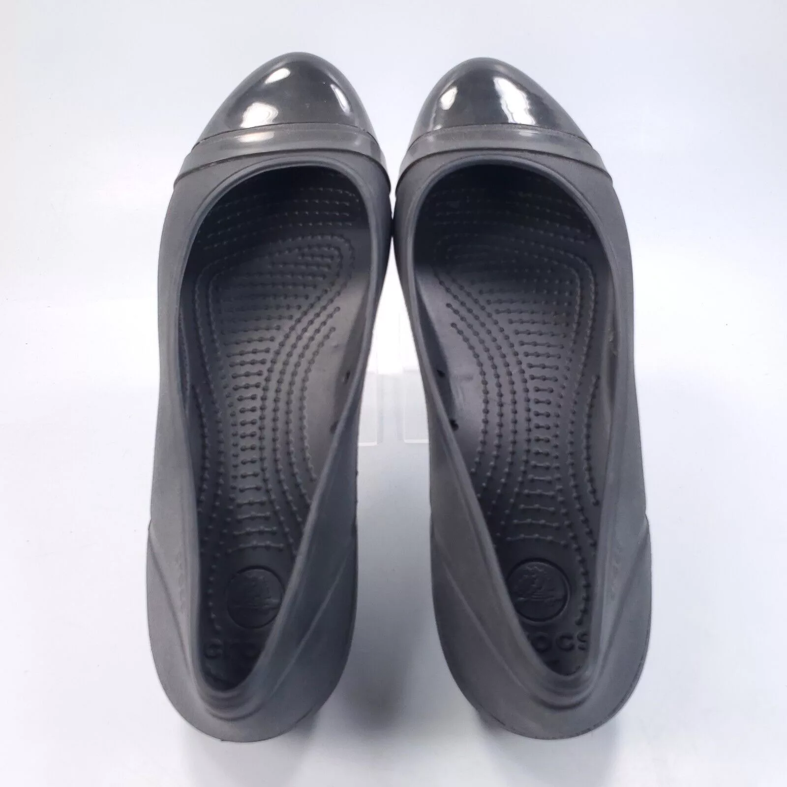 Crocs Flats Crocs Ballet Flat Womens Size 9 Black Rubber Round Toe