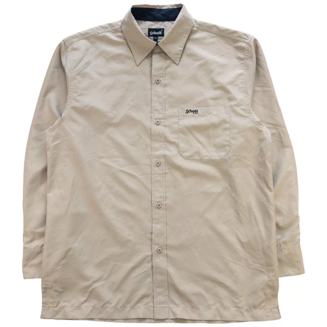 Schott Shirts Button Ups Vintage Schott Button Up Shirt Size L Brown