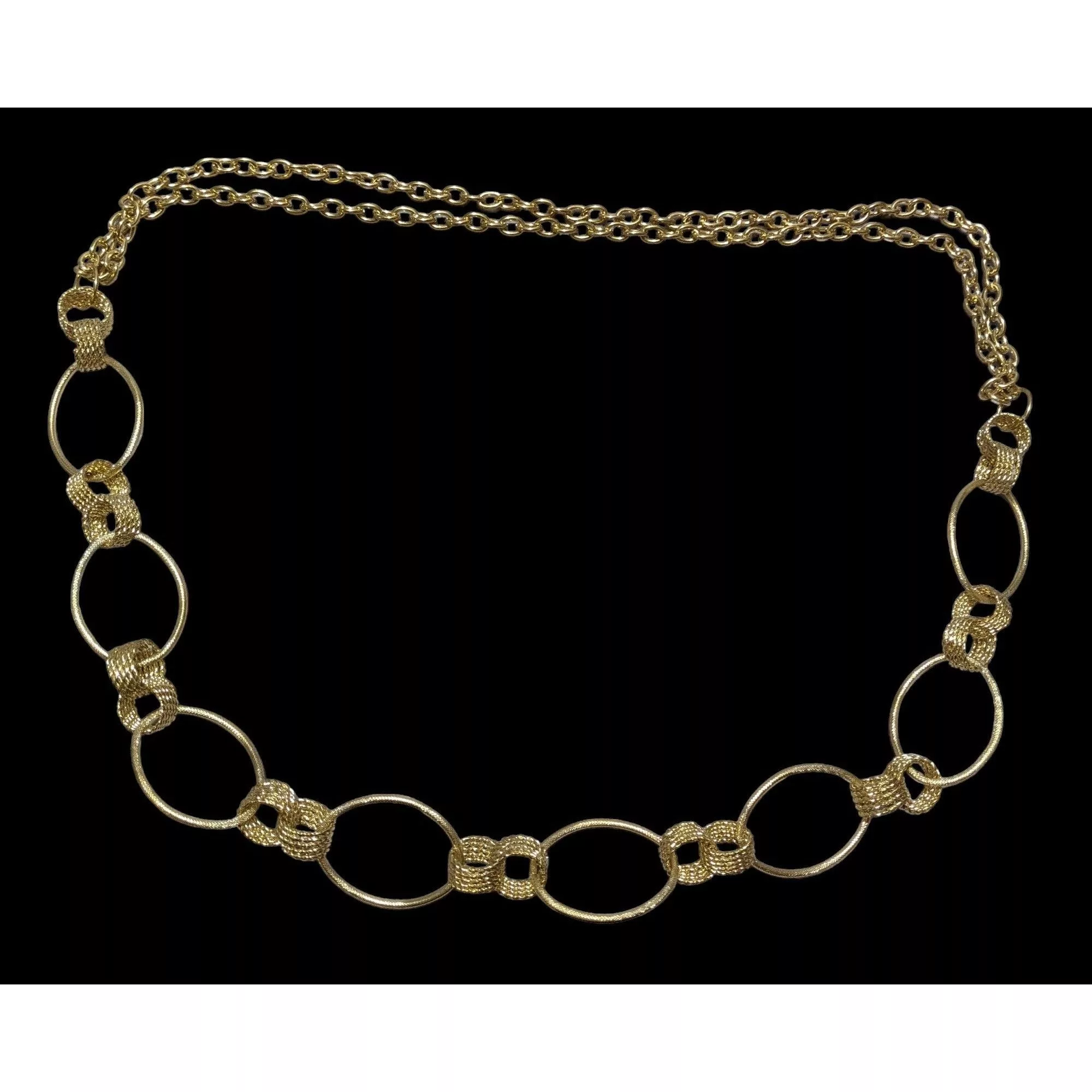 Other Necklaces Other Gold Ring Decorative Chain Link Necklace