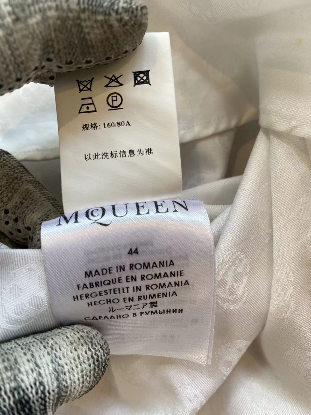 Alexander McQueen Shirts Button Ups Alexander McQueen Subtle SkullShort Sleeve Shirt White