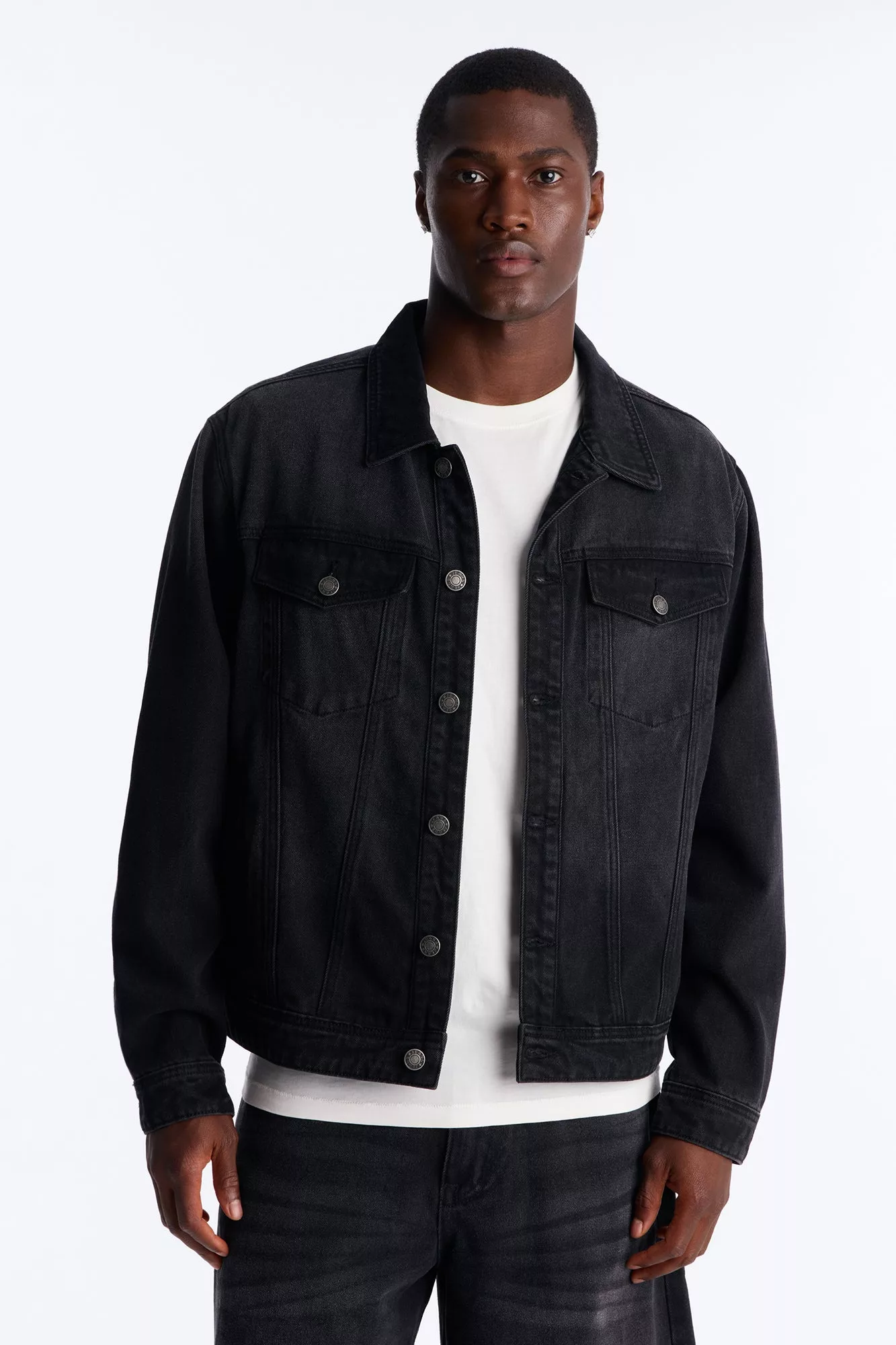 Essential Denim Trucker Jacket - Black Wash