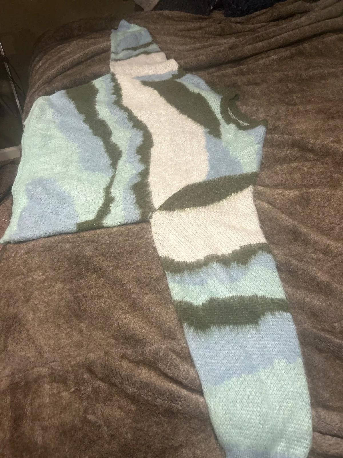 Other Sweaters Knitwear Other Knitted long sleeve shirt Blue