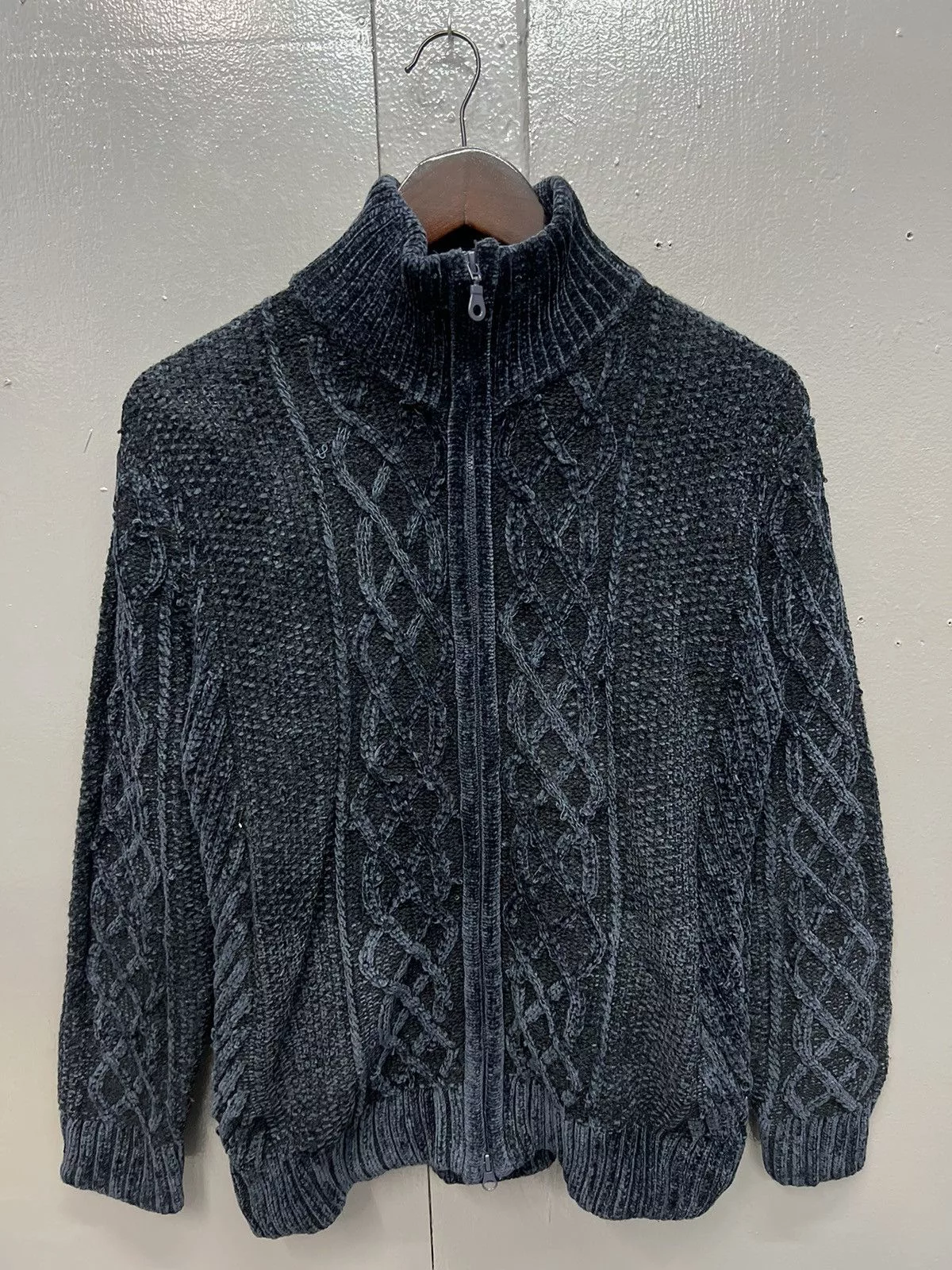 Japanese Brand Sweatshirts Japanese Brand ARCHIVE🔥M.F EDITORIAL ZIPPER KNITWEAR/SWEATSHIRT Blue Avant-Garde