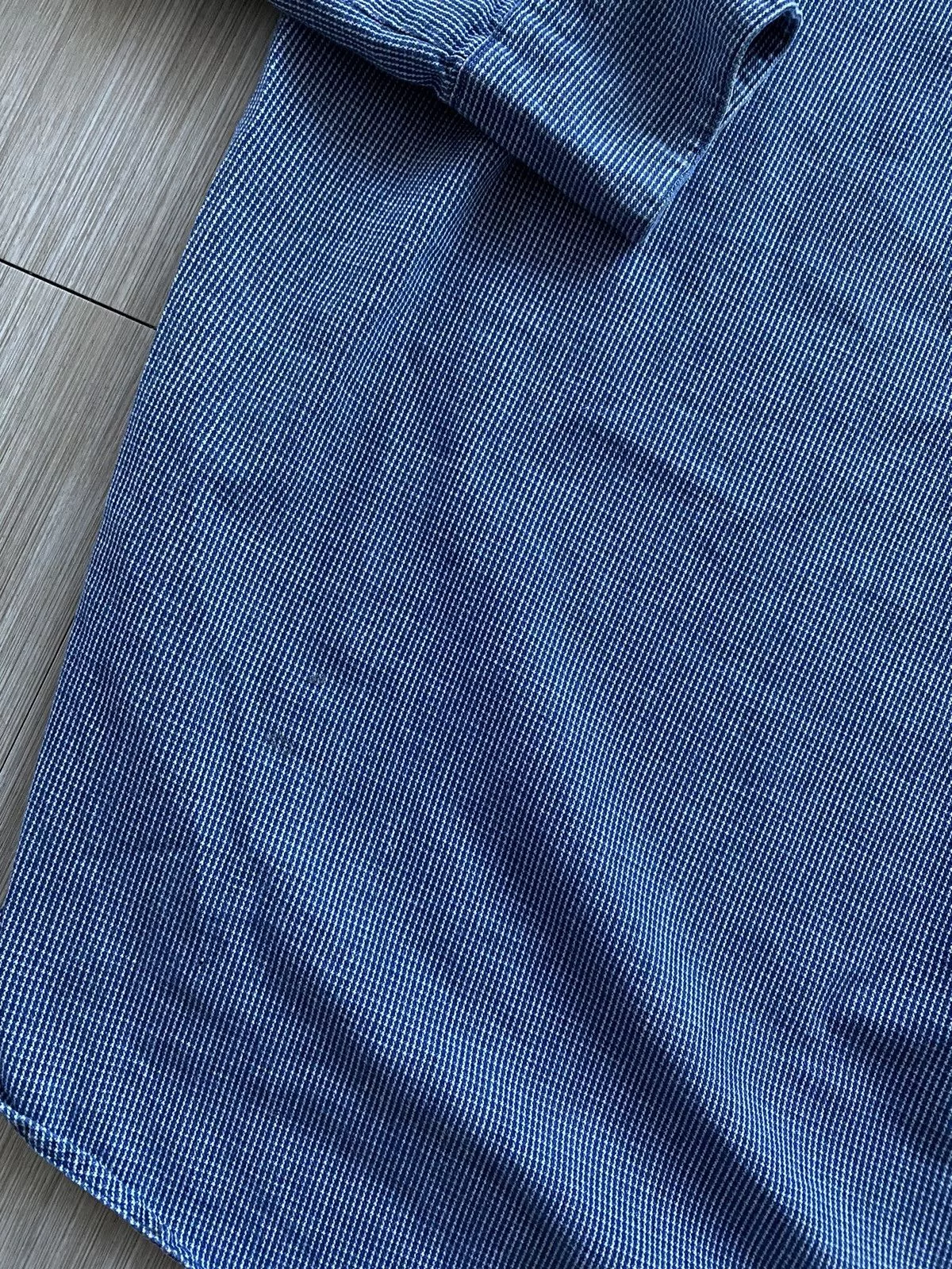 Guess Shirts Button Ups 90s GUESS blue/white long sleeve button down large