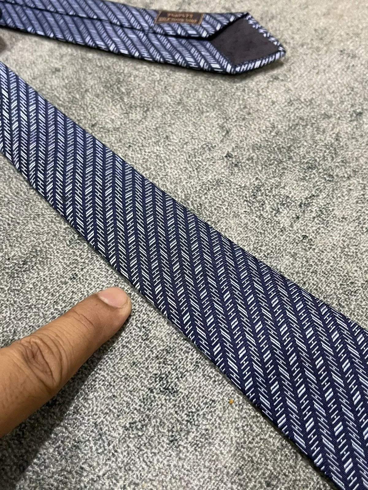 Hermes Ties Pocketsquares Hermes Silk Tie 758757T Blue