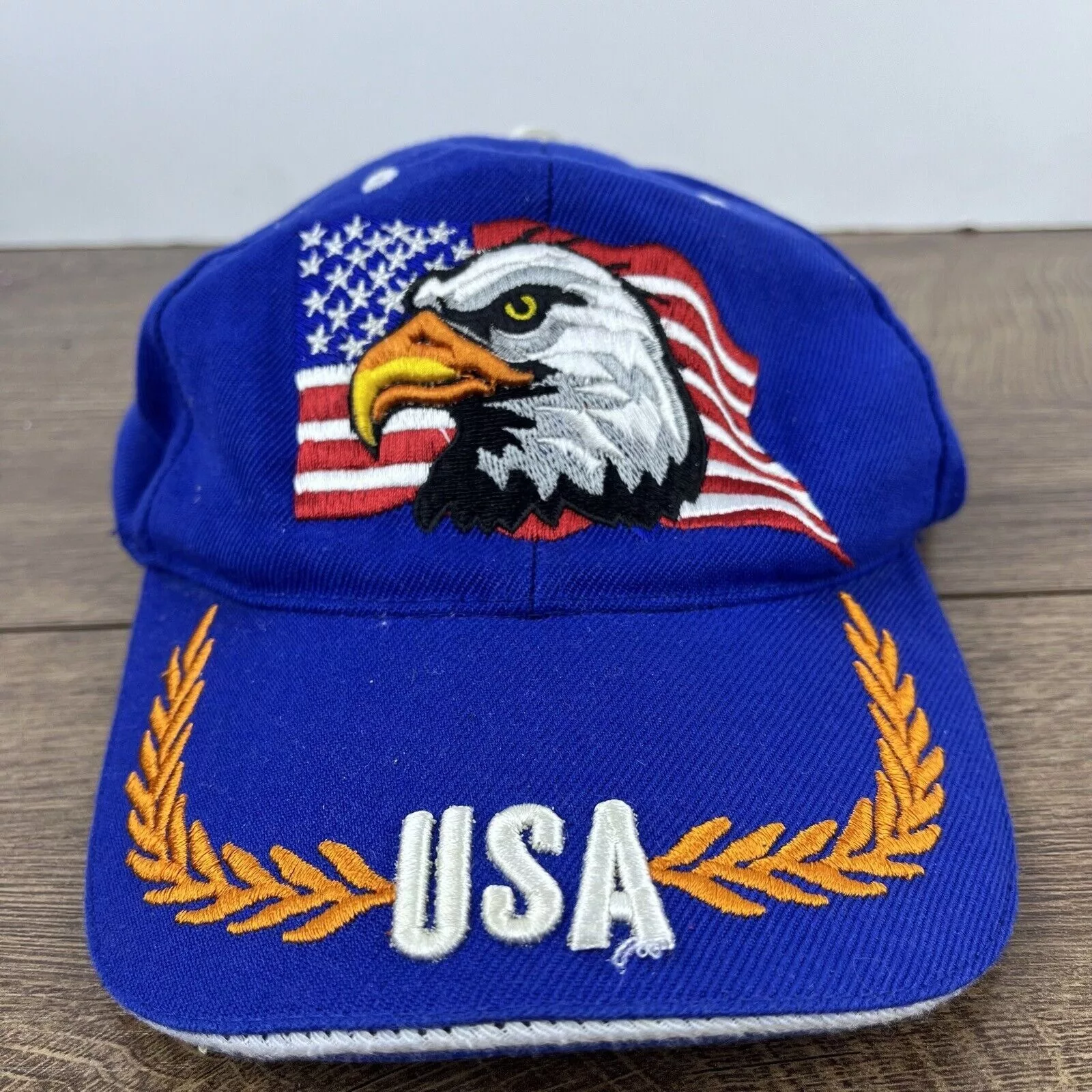 Other Hats Other Bald Eagle Hat USA American Flag Hat Blue Adjustable Hat Blu