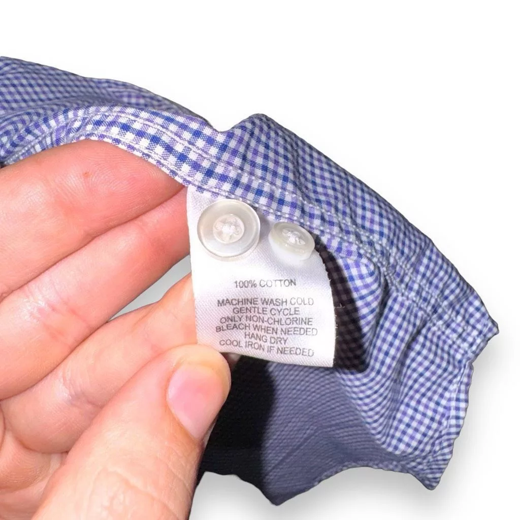 UNTUCKit Shirts Button Ups UntuckIt Purple & Navy Check Button Down Shirt Size XL