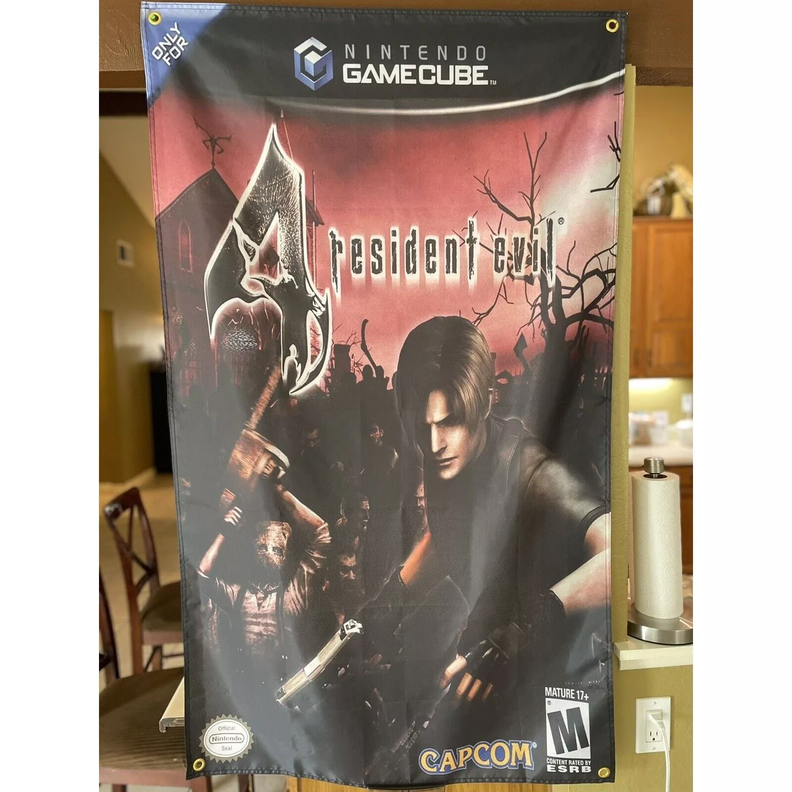 Other Miscellaneous Other Resident Evil 4 5ft Flag Nintendo Gamecube Poster Capcom Multi