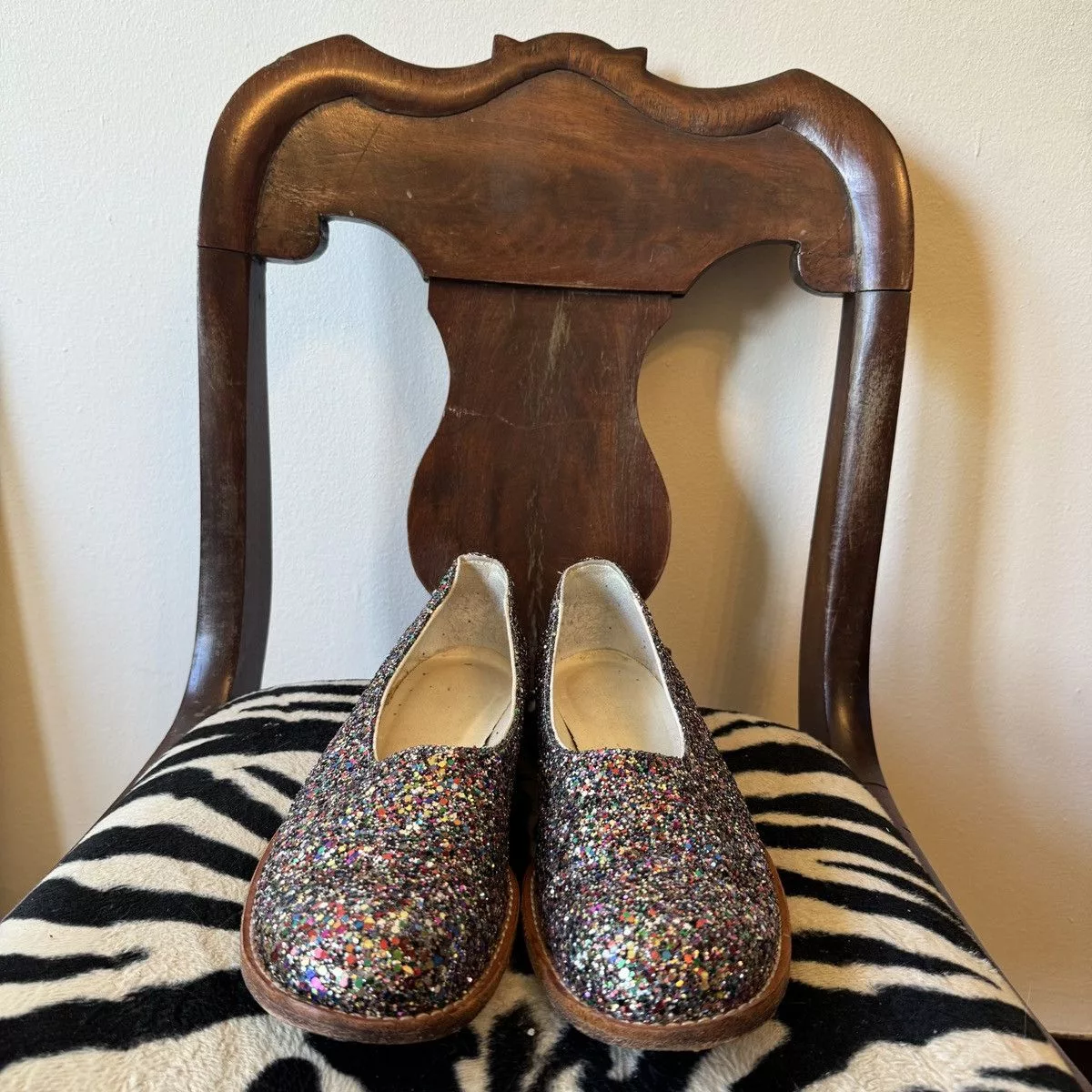 Comme des Garcons Flats Comme des Garcons × Junya Watanabe Junya Watanabe Fall 2000 Glitter Flats Blue