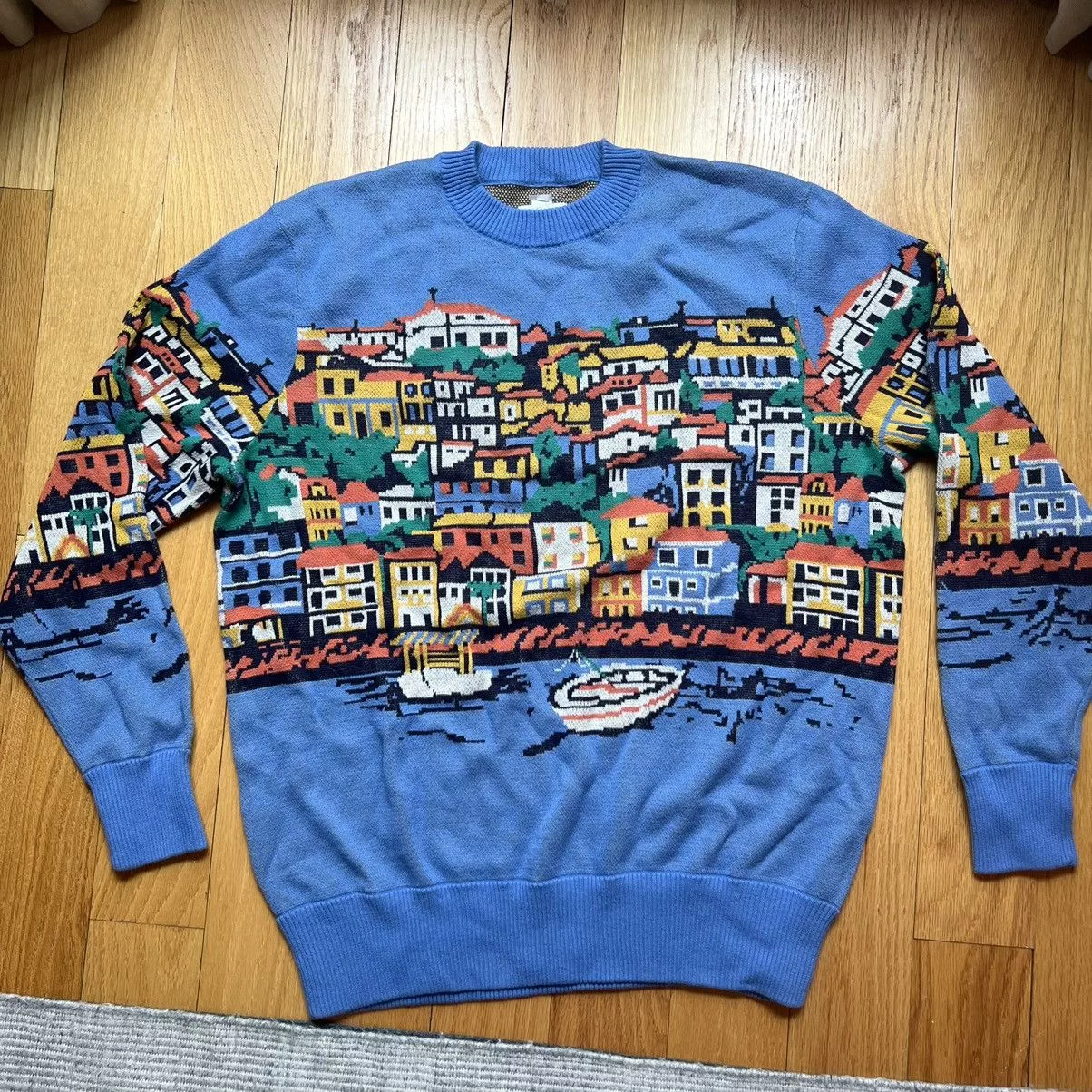 Aime Leon Dore Sweaters Knitwear Aime Leon Dore Molyvos Knit Sweater -Blue