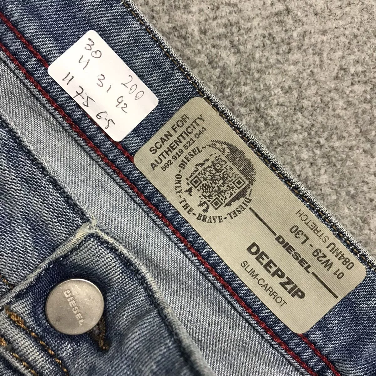 Diesel Denim SLIM DIESEL DISTRESSED JEANS PANTS Blue