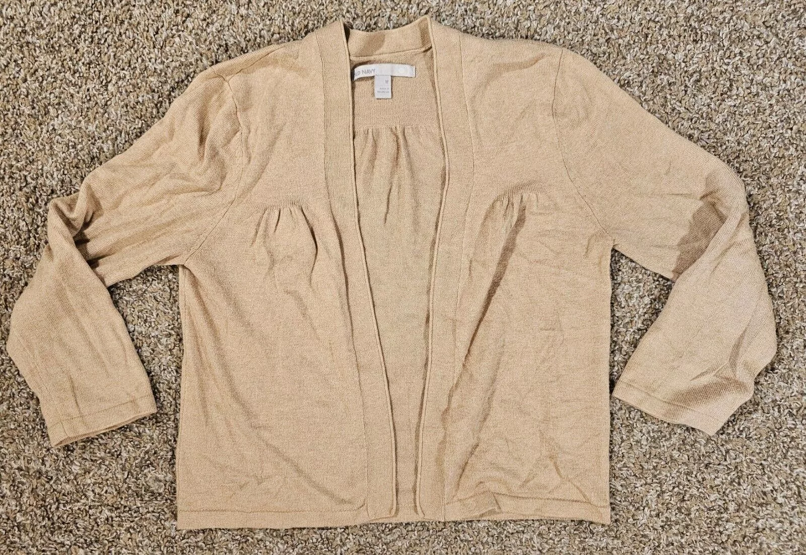 Old Navy Sweaters Old Navy Womens Medium Cardigan Sweater Neutral Beige Tan White