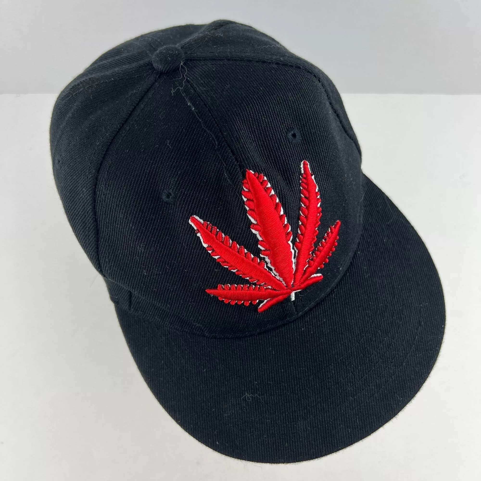Other Hats Other Marijuana Red Leaf Baseball Style Cap Hat Snap-Back One Size Black