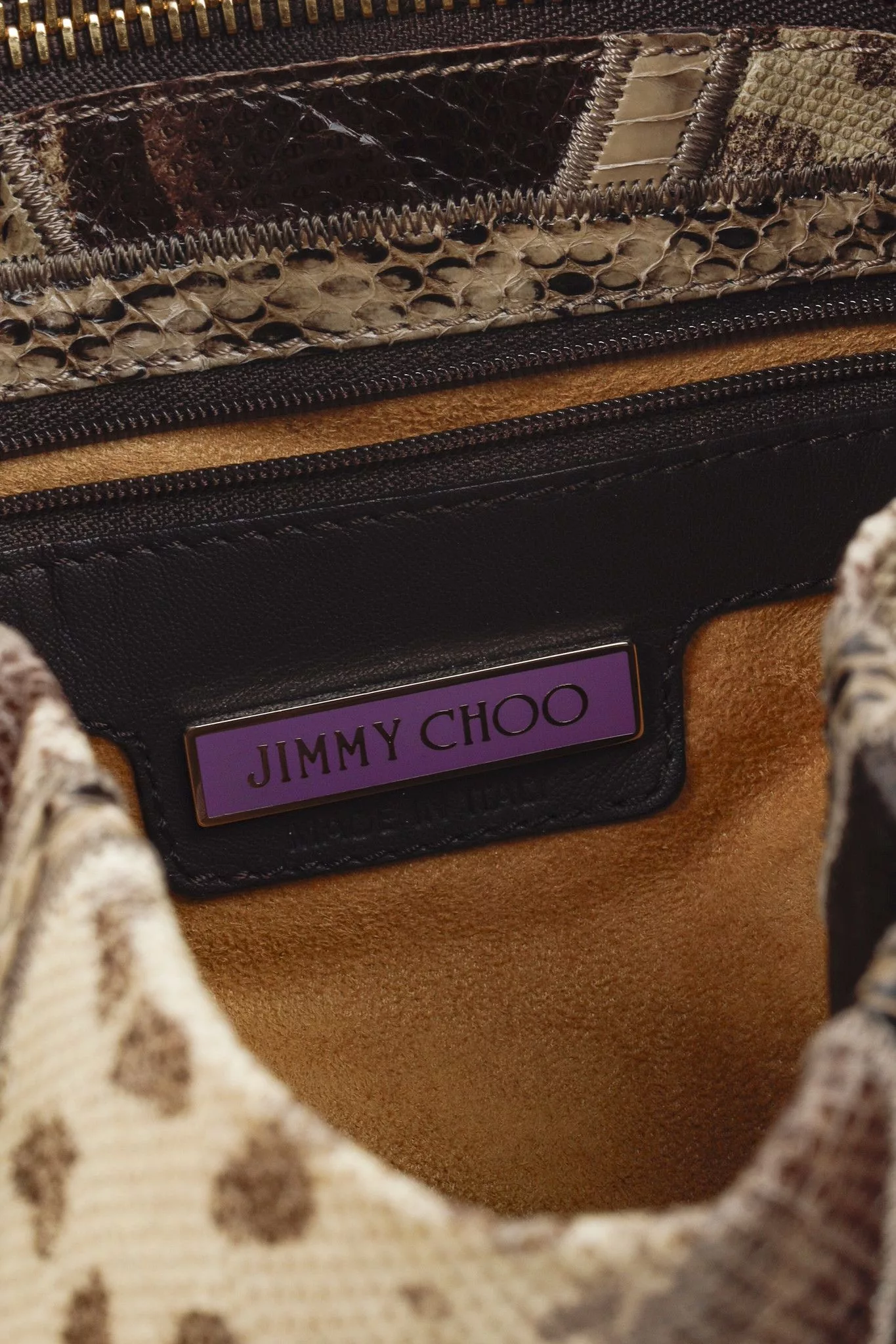 Jimmy Choo Handle Bags Jimmy Choo Snakeskin Patchwork Bangle Bag Multi